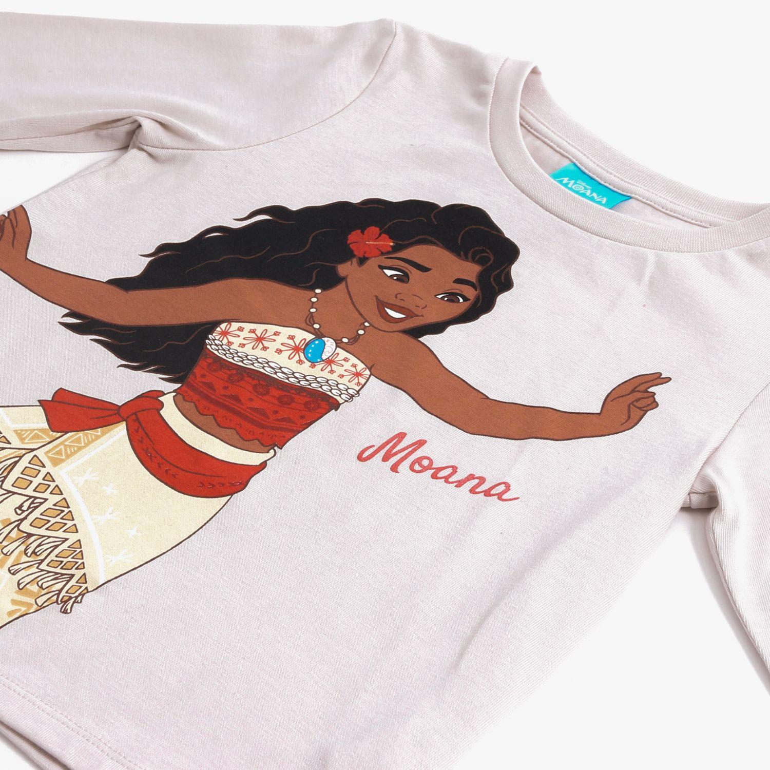 Polera Manga Larga Niña Moana Gris Disney-2