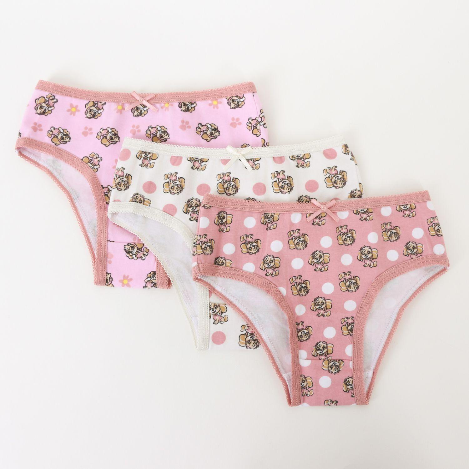Tripack Calzón Niña Rosado Full Print Skye Paw Patrol-0