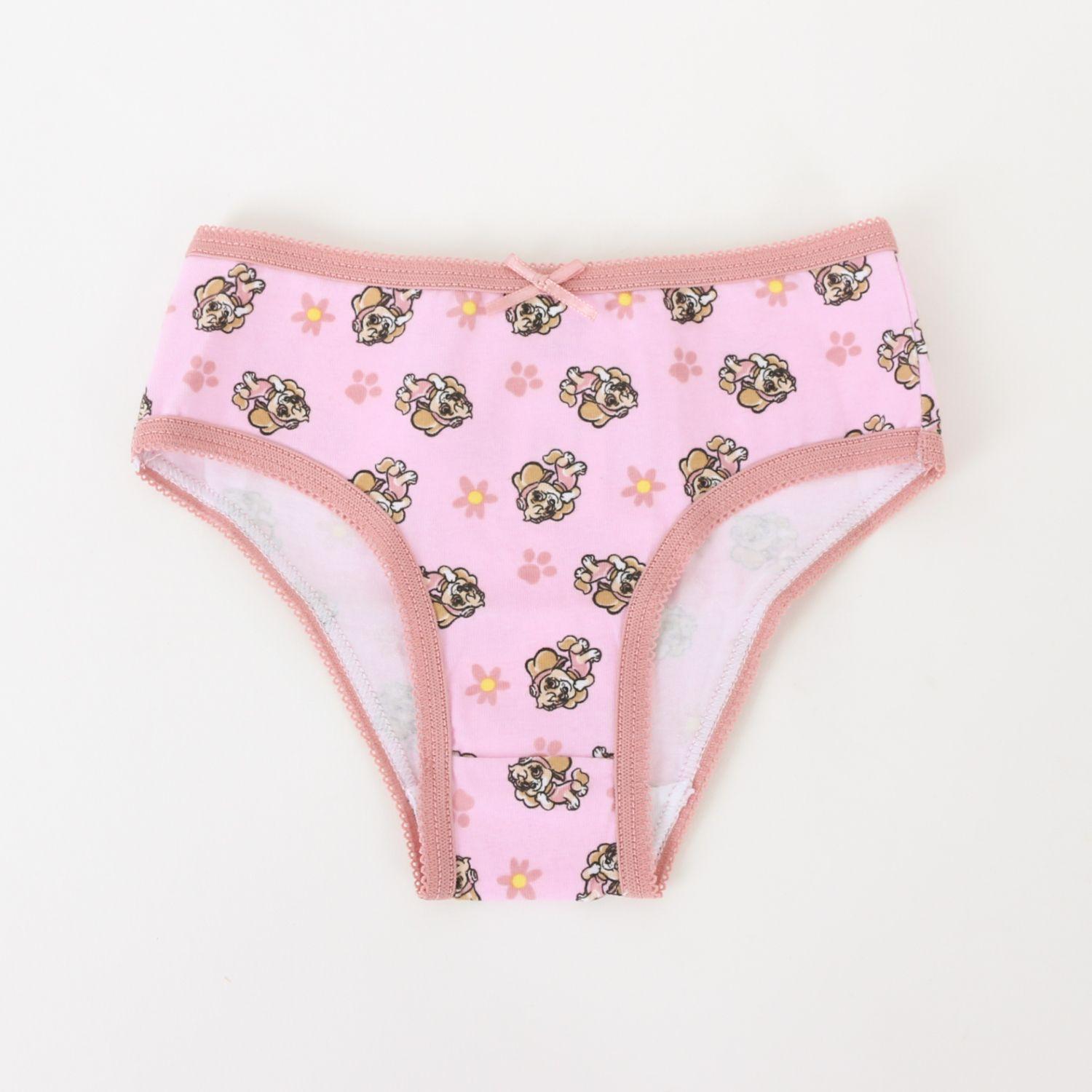 Tripack Calzón Niña Rosado Full Print Skye Paw Patrol-1