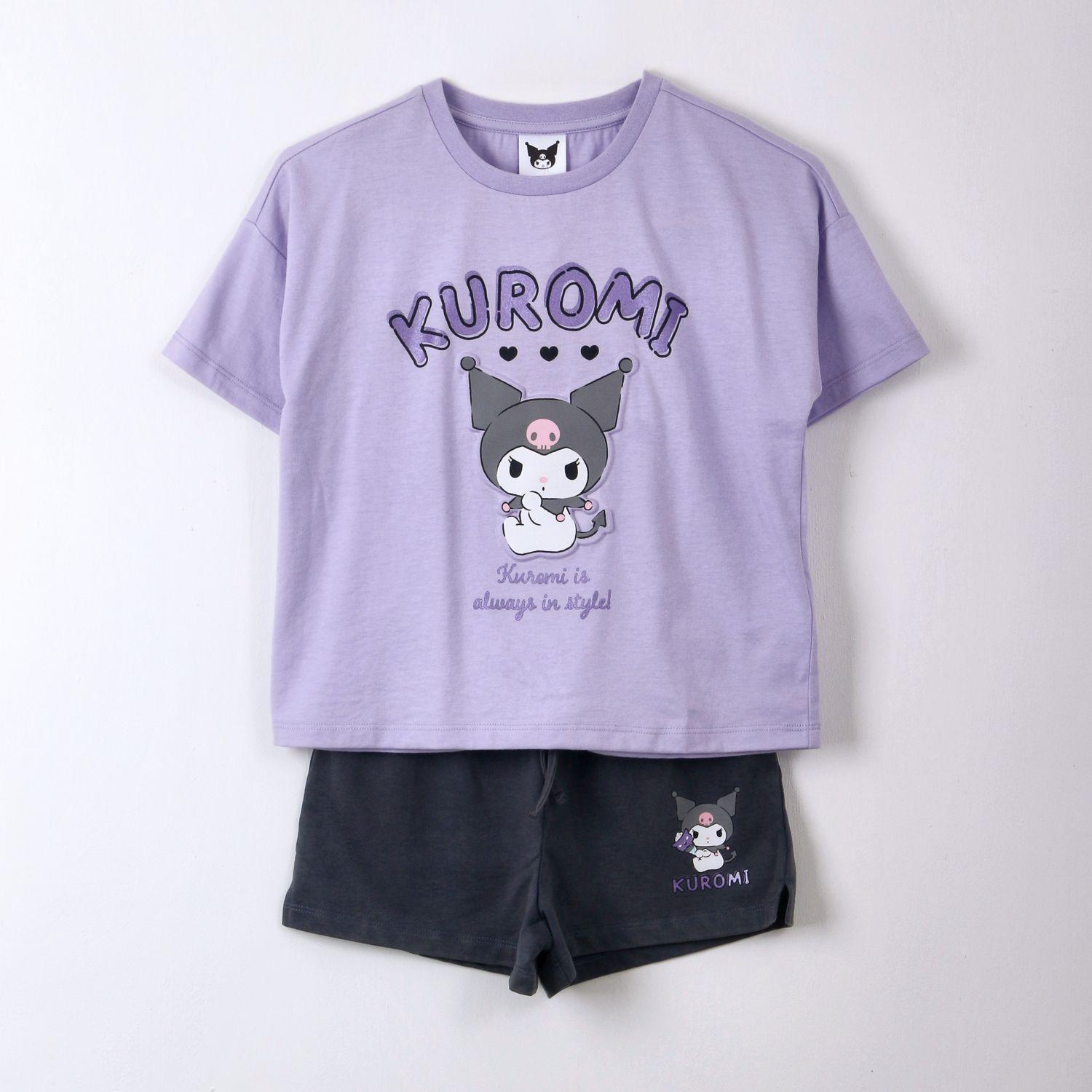 Conjunto Niña Kuromi Hello Kitty Lila-1