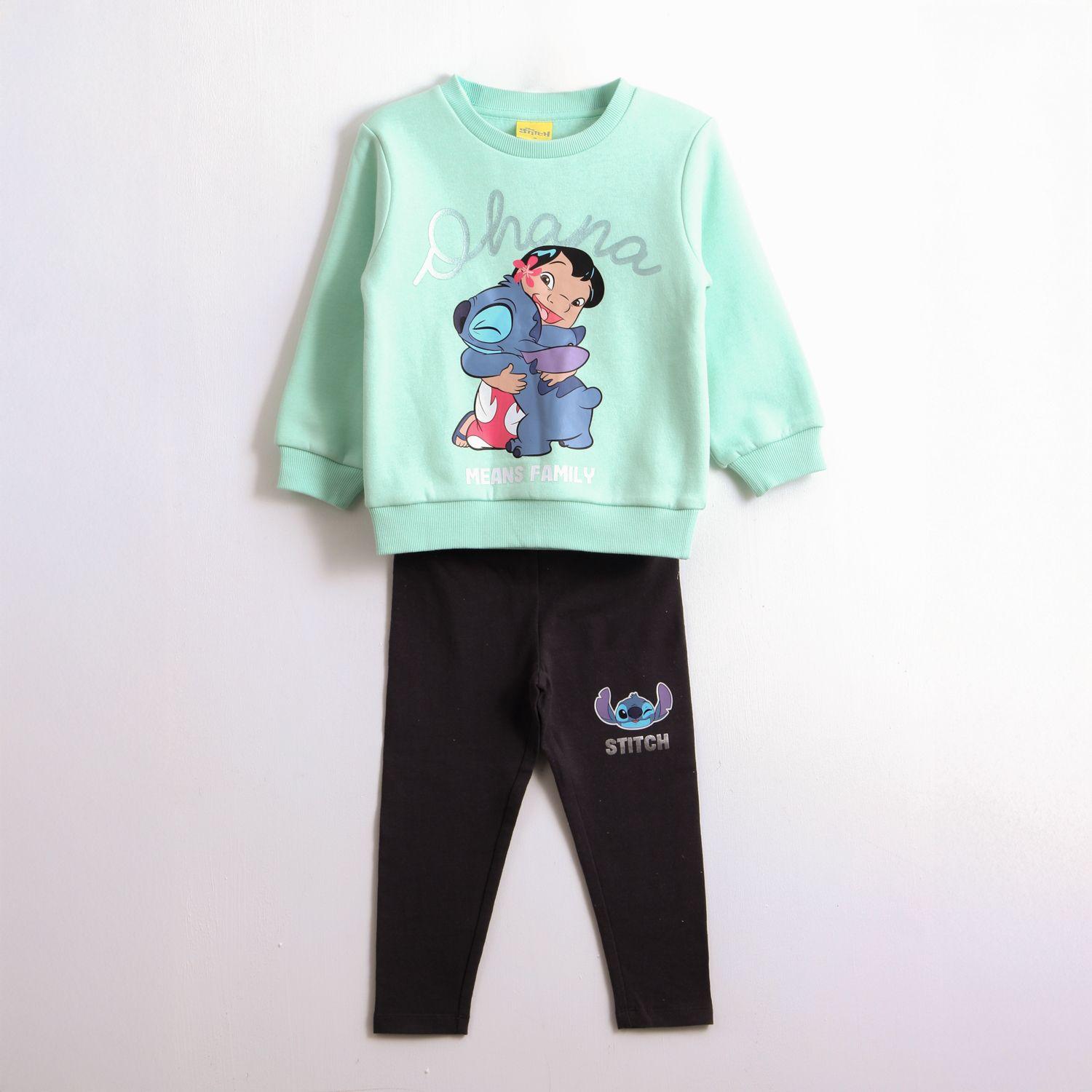 Conjunto Niña Ohana Lilo & Stitch Celeste Disney-0