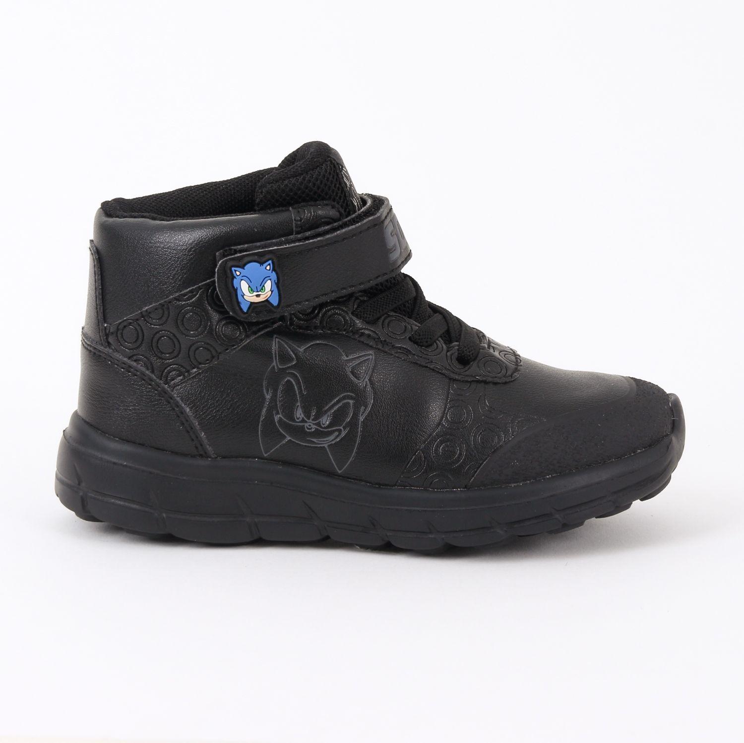 Zapatilla Escolar Niño Caña Alta Negro Sonic-0