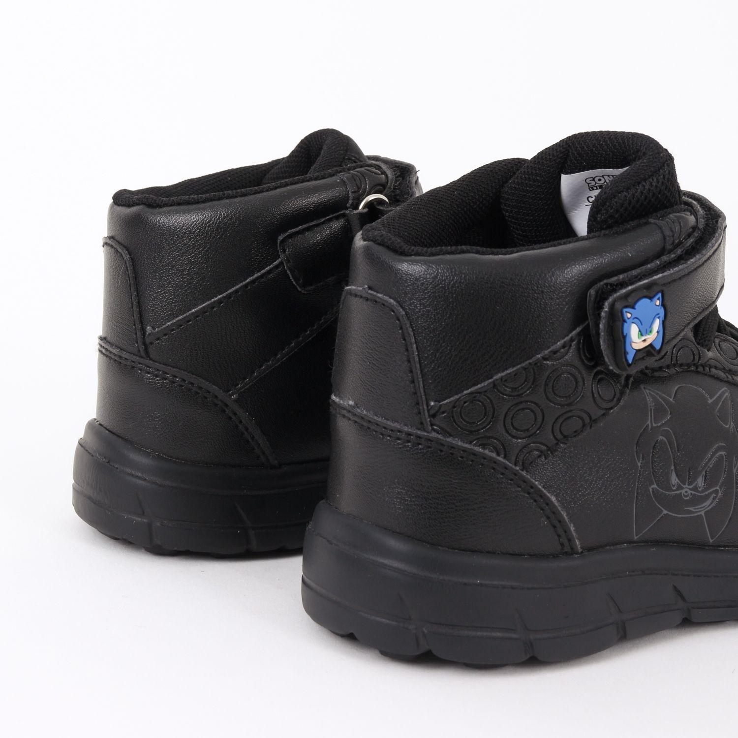 Zapatilla Escolar Niño Caña Alta Negro Sonic-2