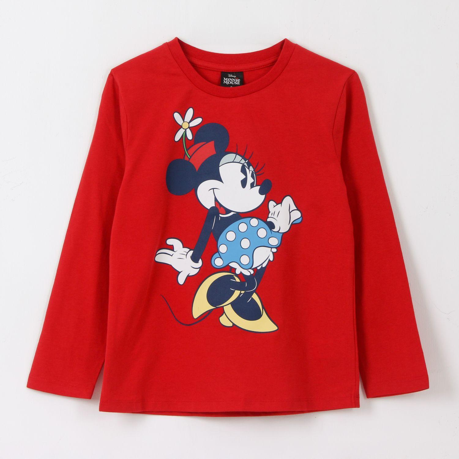 Bipack Polera Manga Larga Niña Full Print Minnie Rojo Disney-1