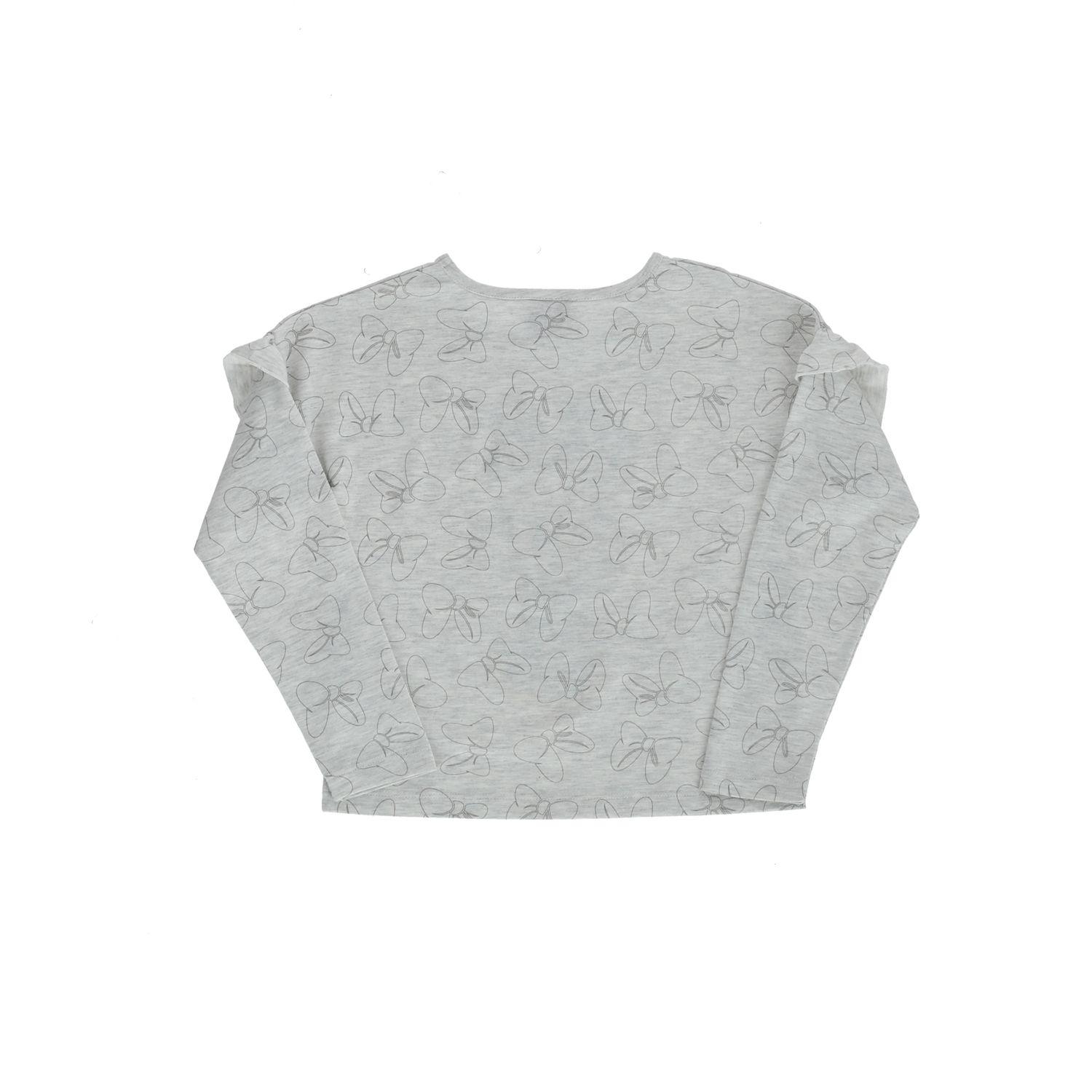 Polera Manga Larga Niña Minnie Hermosa Gris Disney-1
