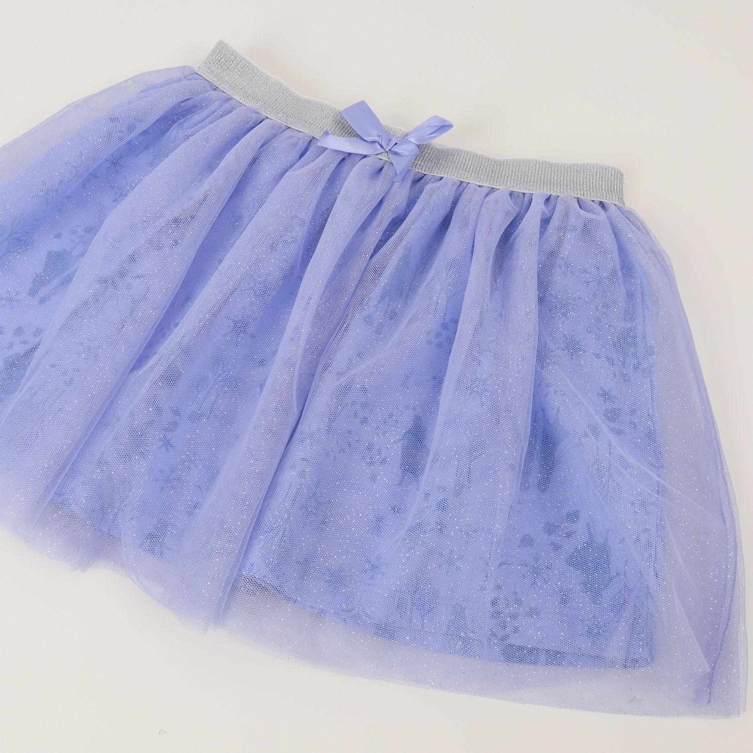 Falda Niña Morado Tull Frozen Disney-5