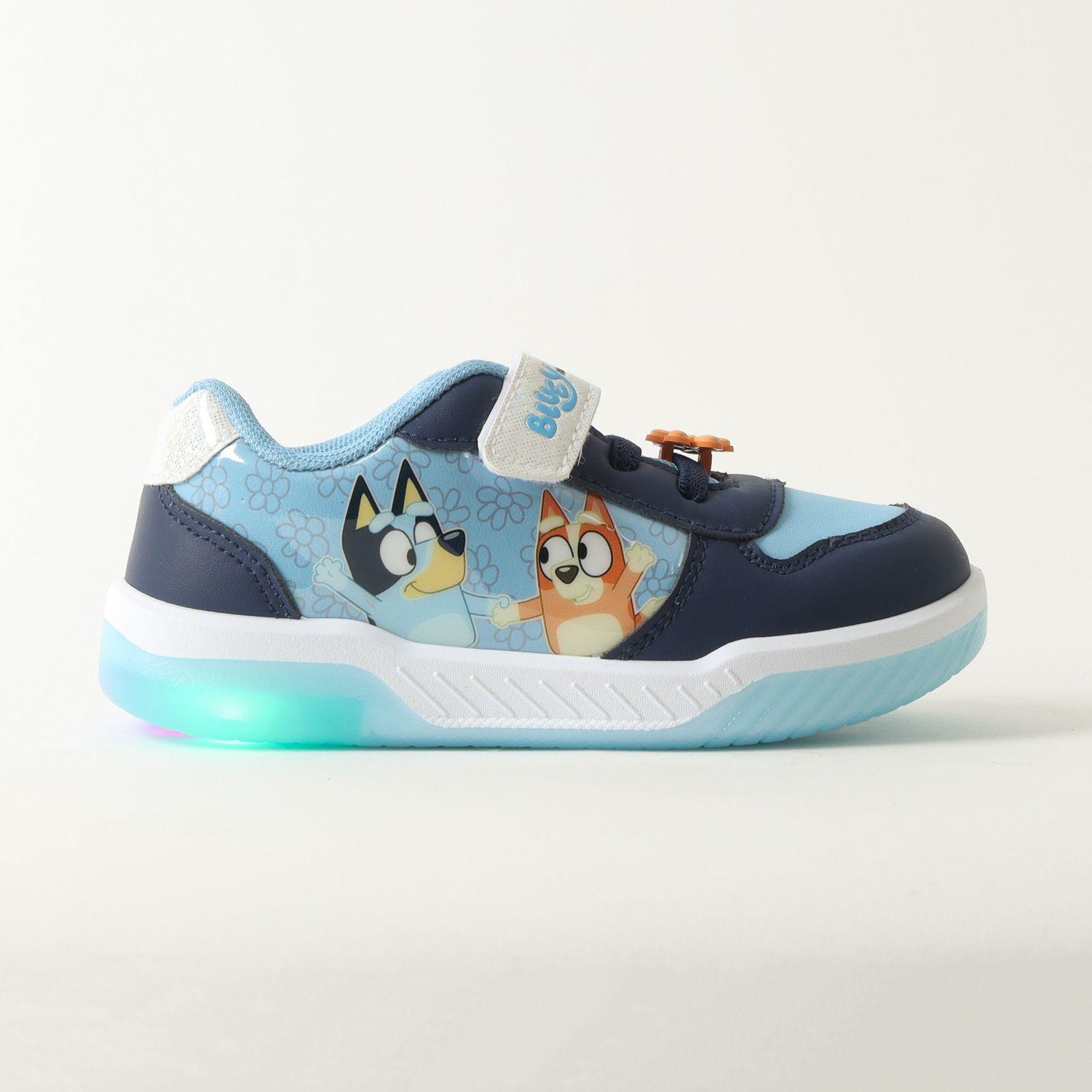 Zapatilla Con Luces Niña Flores Celeste Bluey-1