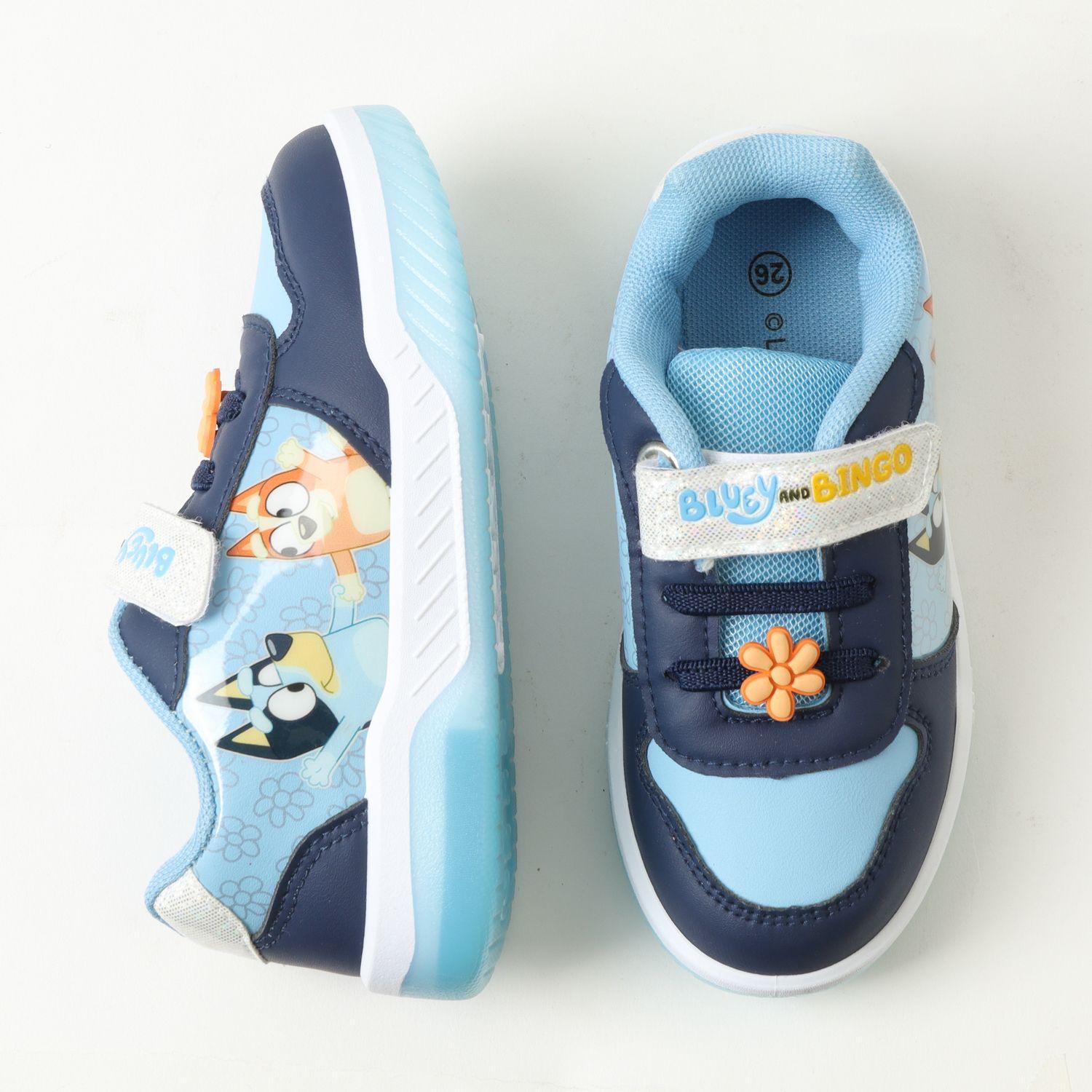 Zapatilla Con Luces Niña Flores Celeste Bluey-3