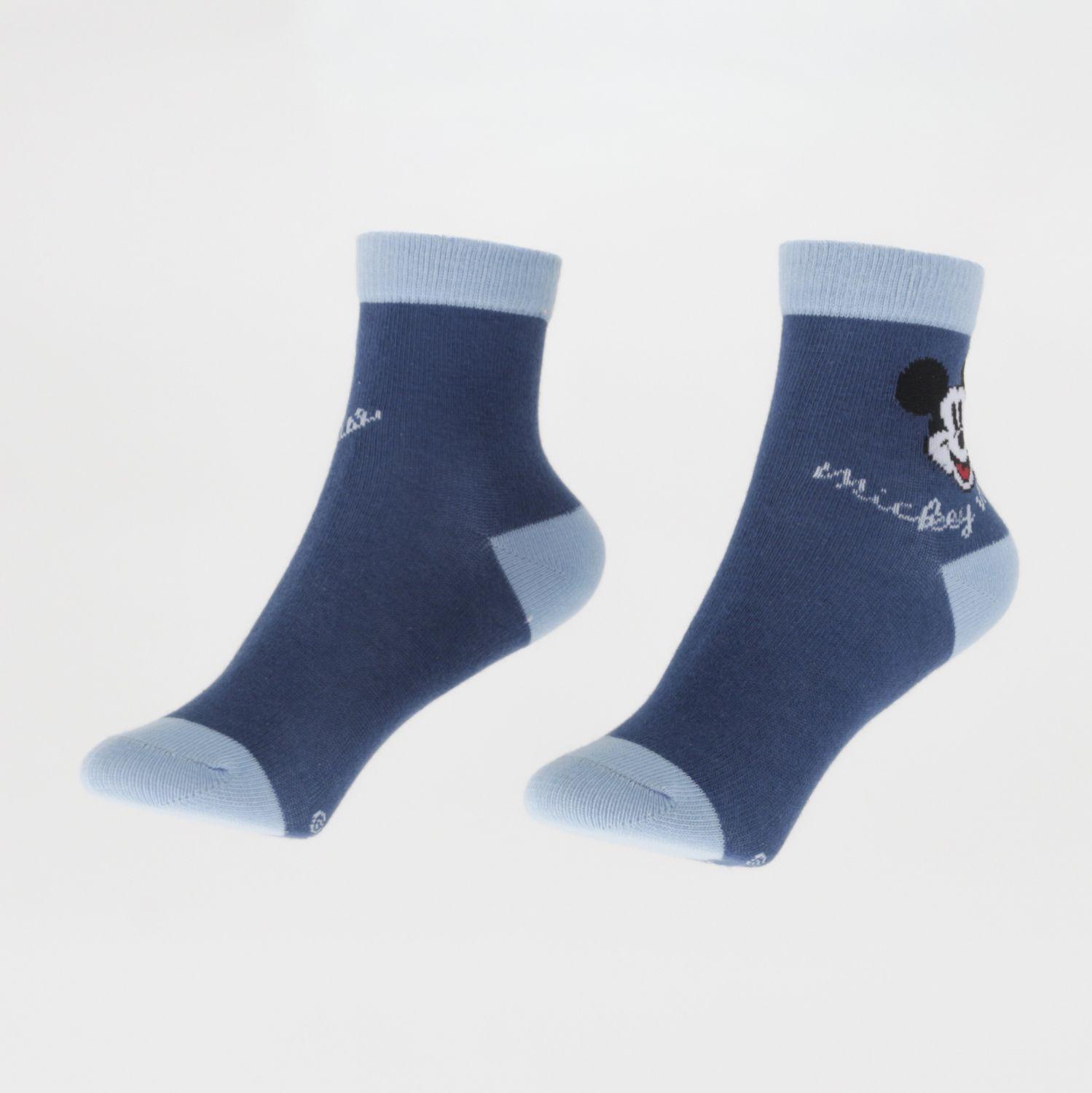 Tripack Calcetines Niño Azul Carita Mickey Disney-3
