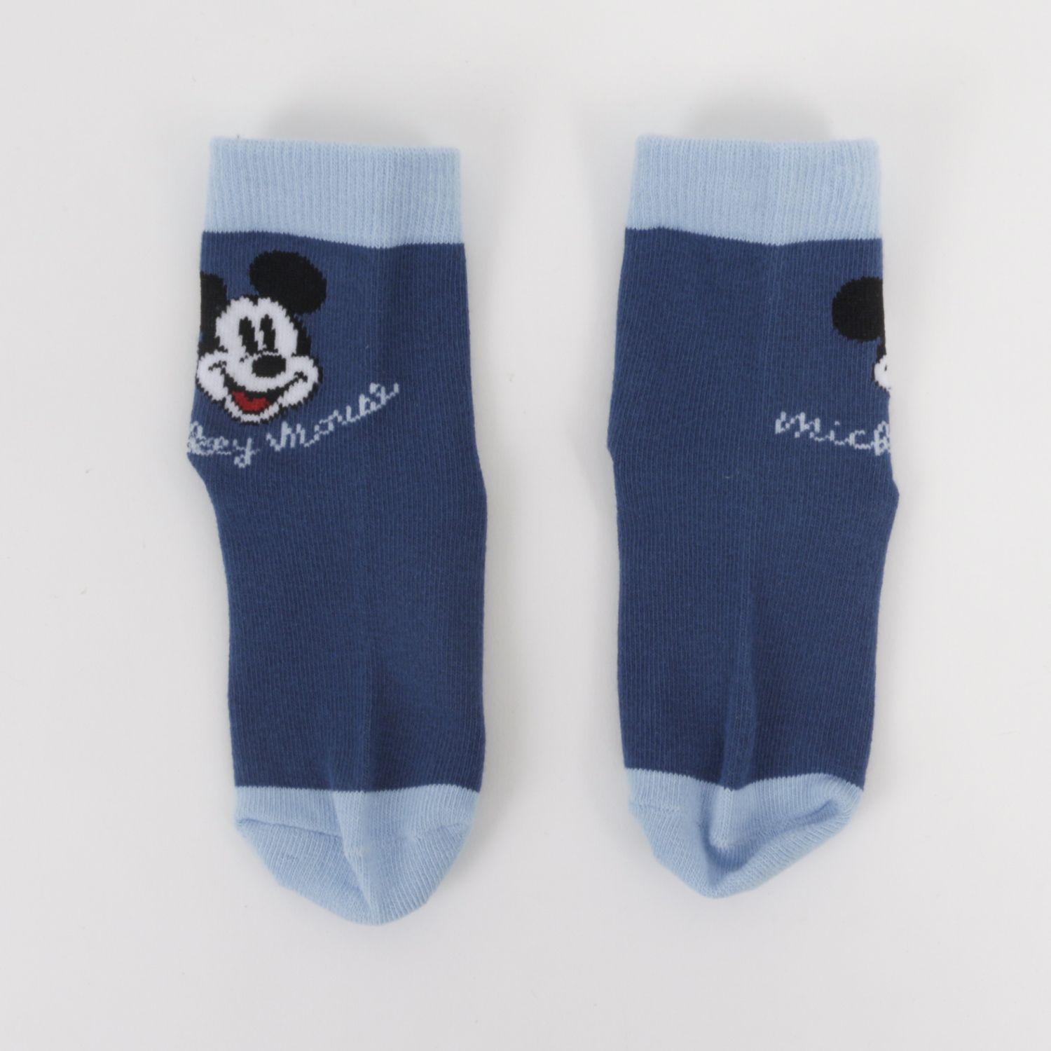 Tripack Calcetines Niño Azul Carita Mickey Disney-4