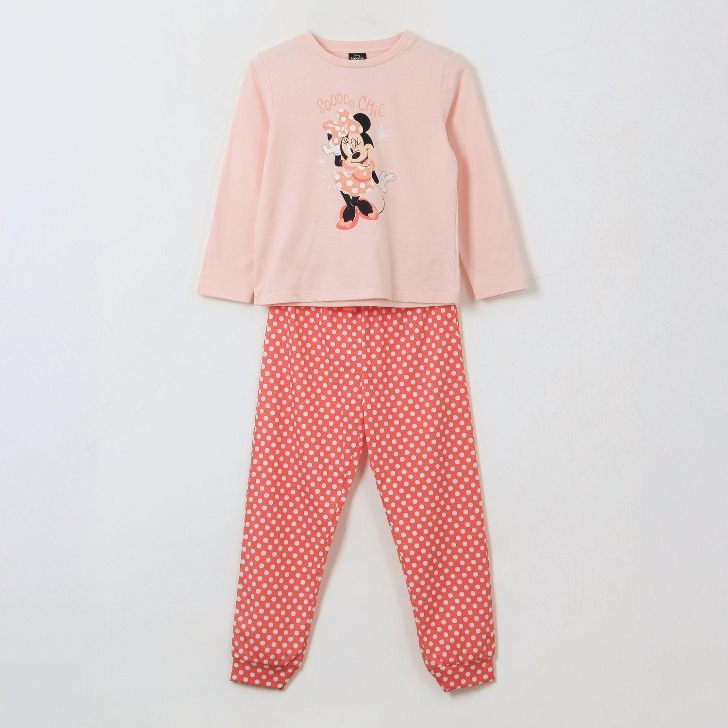 Pijama Manga Larga Niña Soooo Chic Minnie Rosado Disney-0