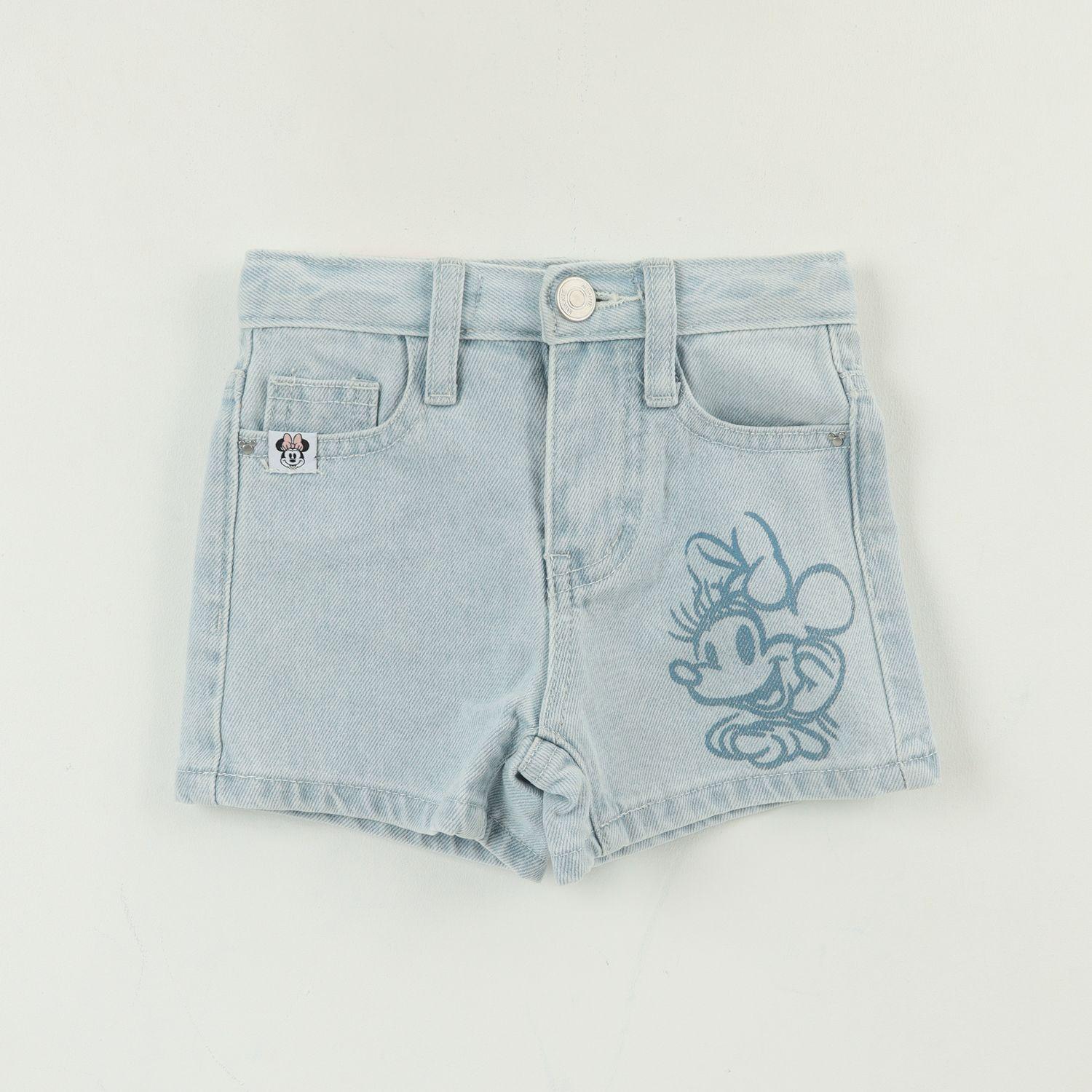 Short Niña Azul Jeans Minnie Disney-0