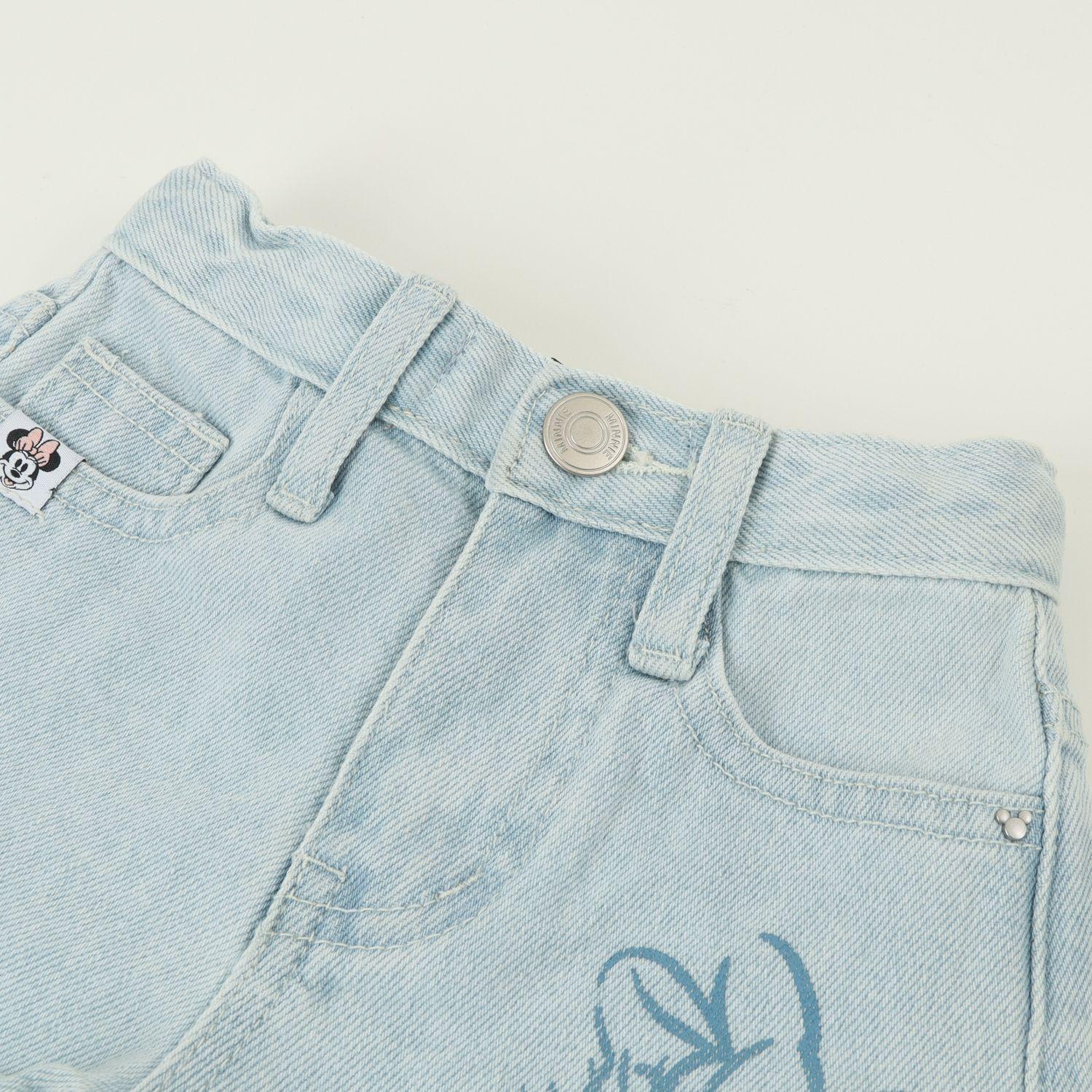 Short Niña Azul Jeans Minnie Disney-2
