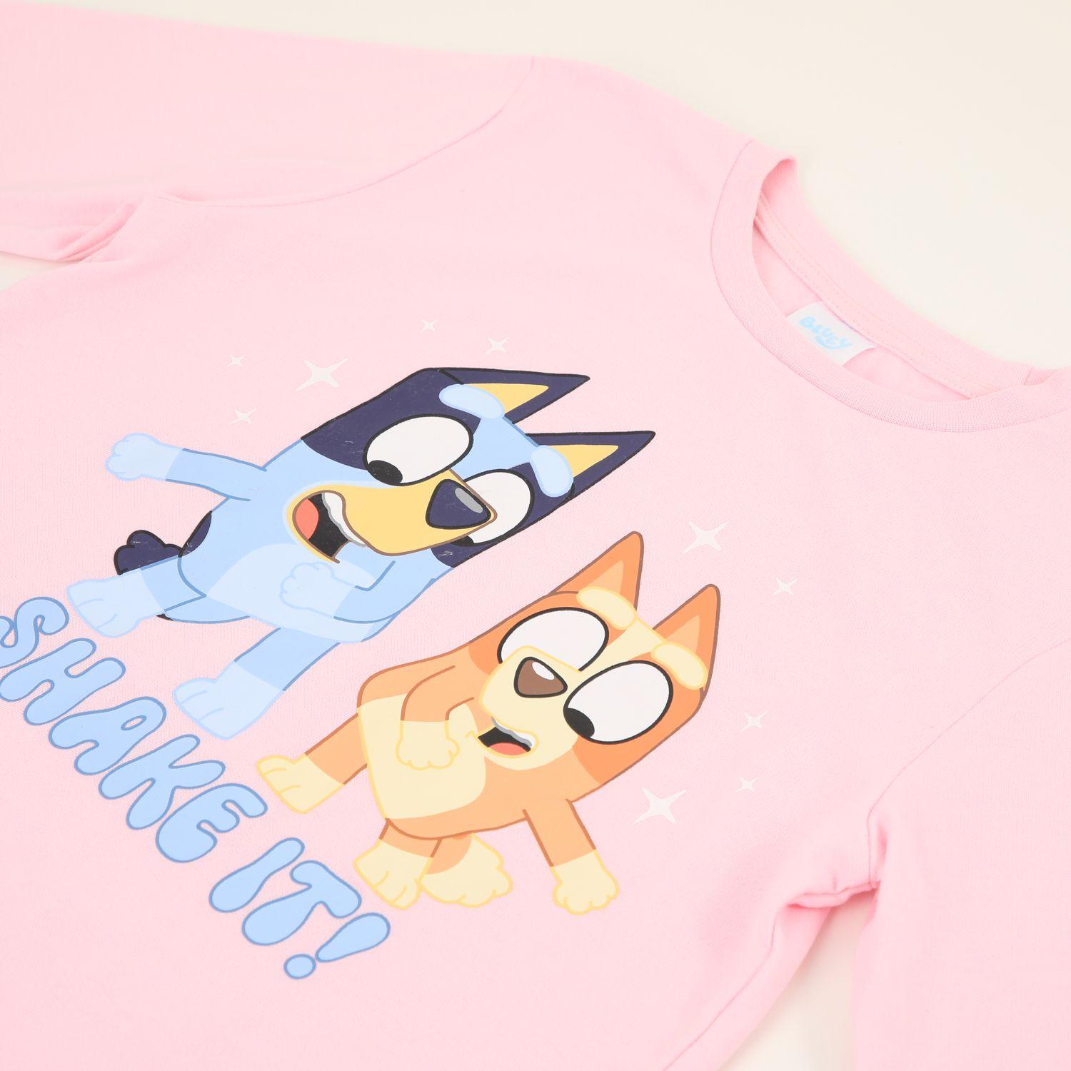 Pijama Manga Larga Niña Shake It Rosado Bingo & Bluey-2