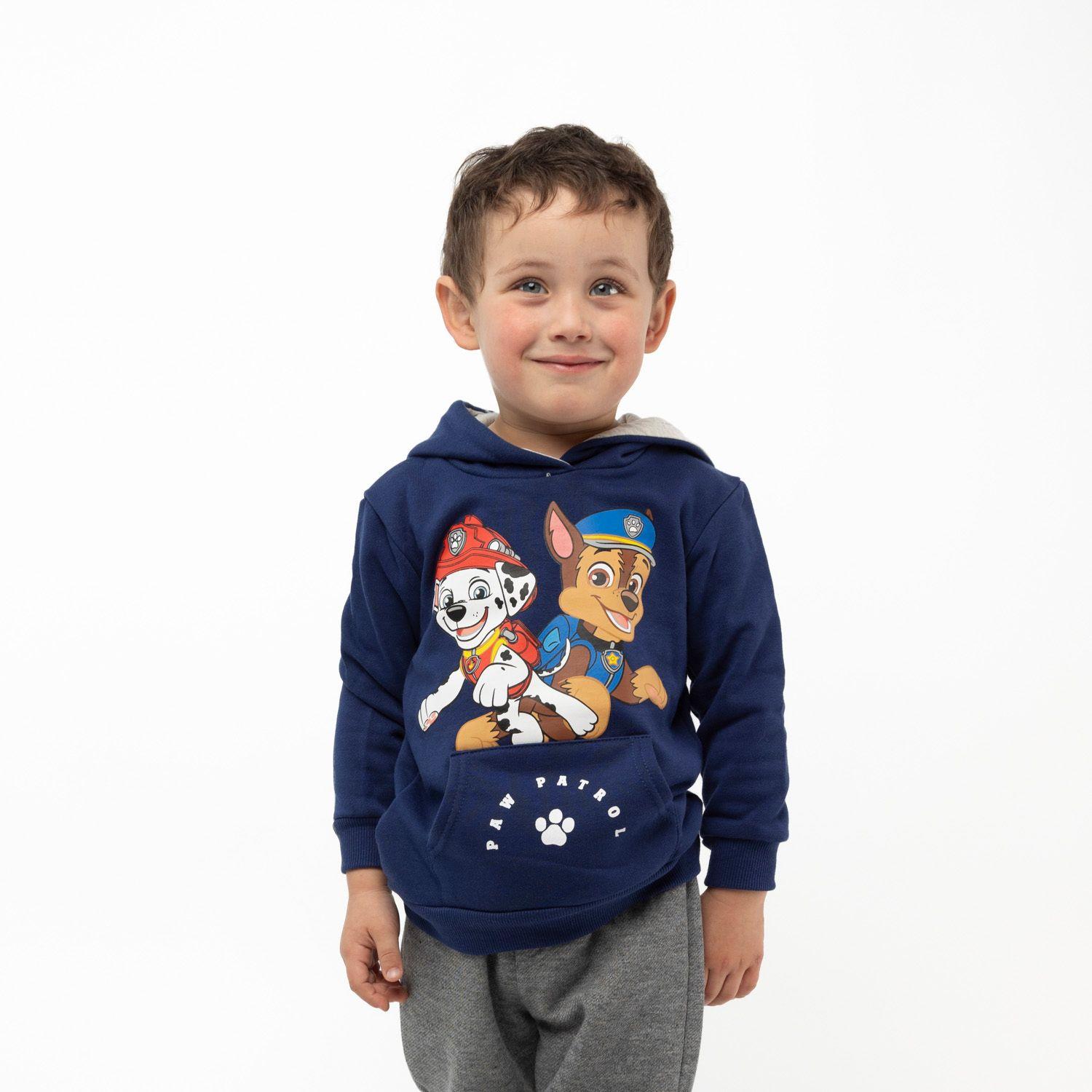 Poleron Gorro Niño Chase y Marshall Azul Paw Patrol-0