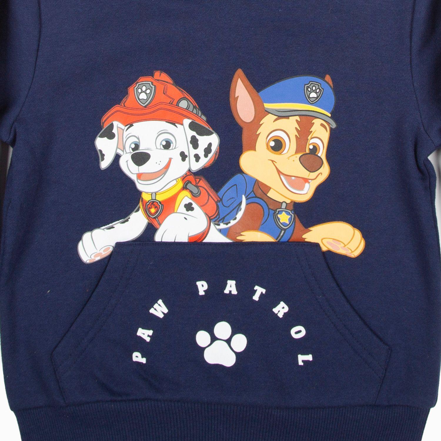 Poleron Gorro Niño Chase y Marshall Azul Paw Patrol-4