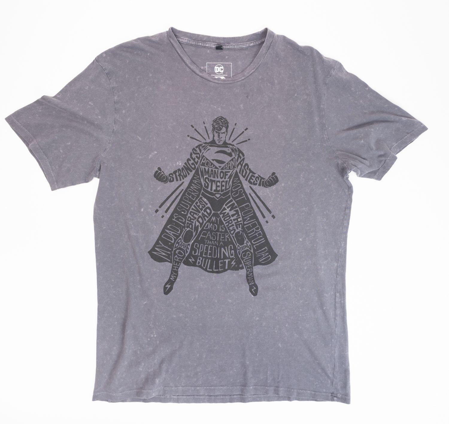 Polera Hombre  Dc Comics Superman Gris-0