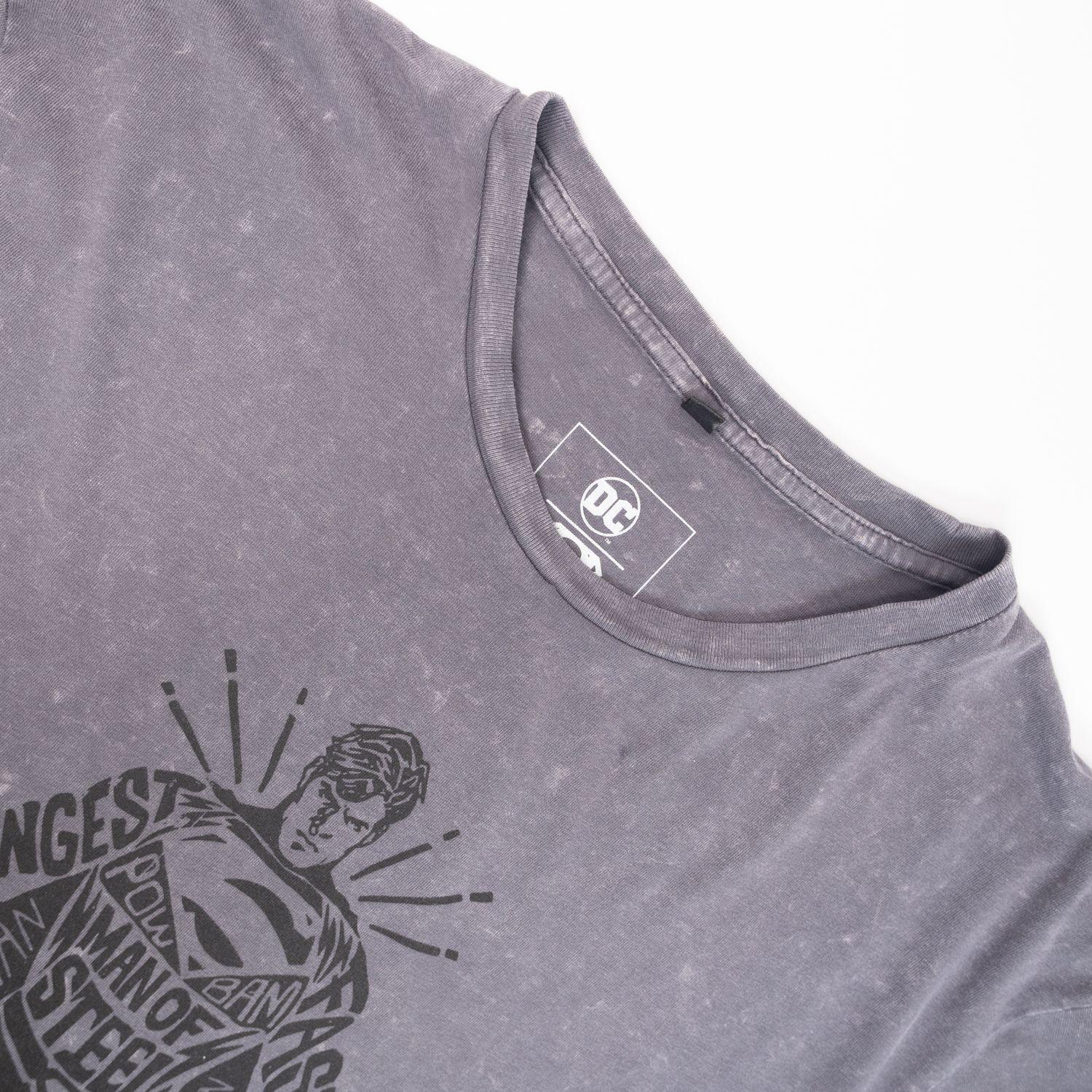 Polera Hombre  Dc Comics Superman Gris-1