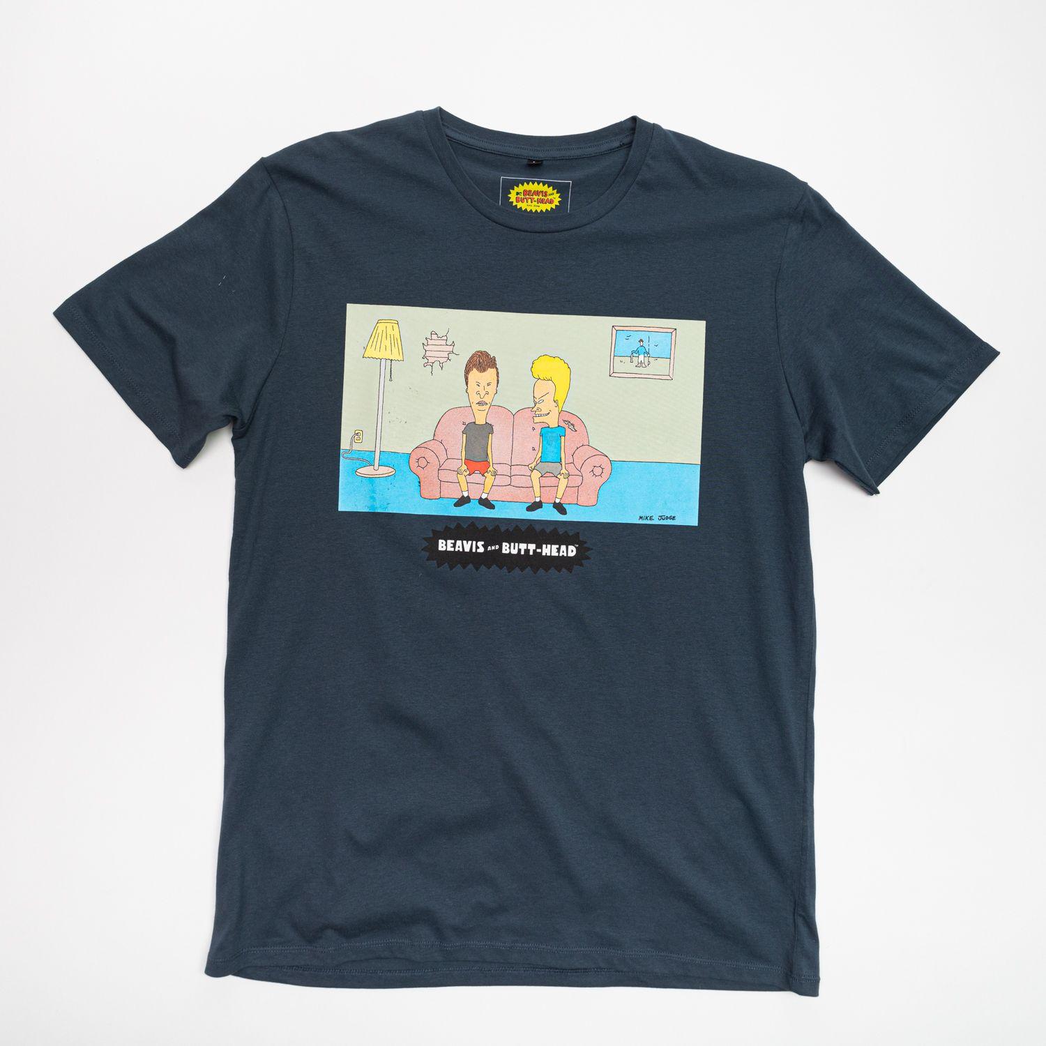Polera Hombre Beavis And Butt-Head Sillon Gris MTV-0