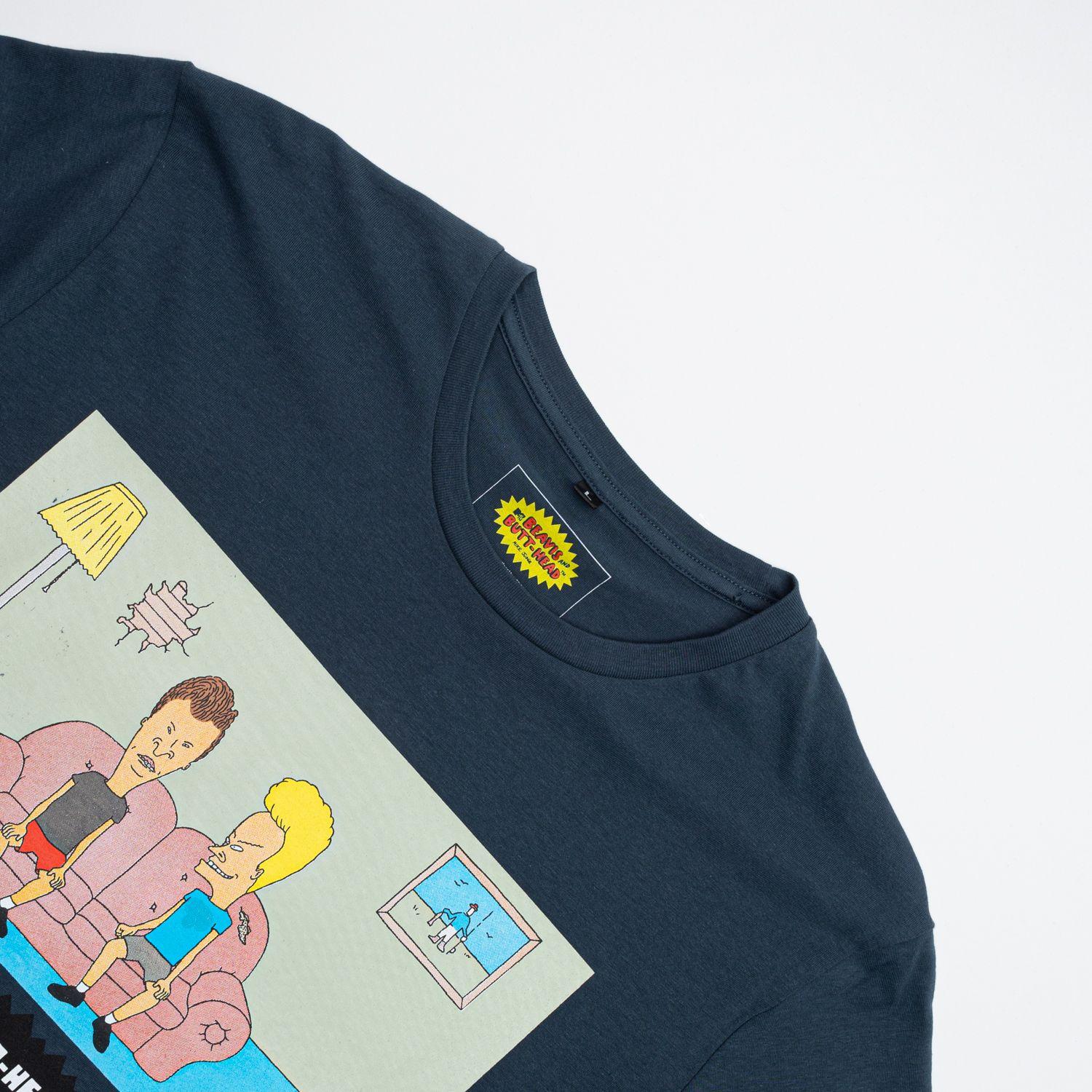 Polera Hombre Beavis And Butt-Head Sillon Gris MTV-1