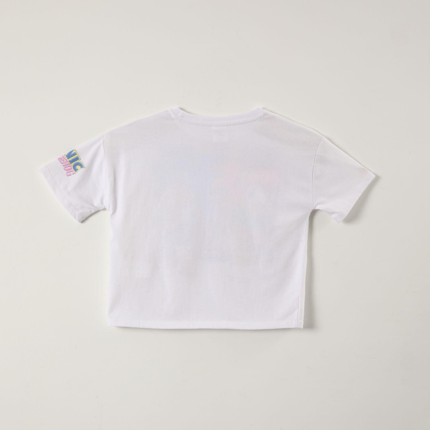 Polera Manga Corta Niña Amy y Sonic Blanco Sonic-4