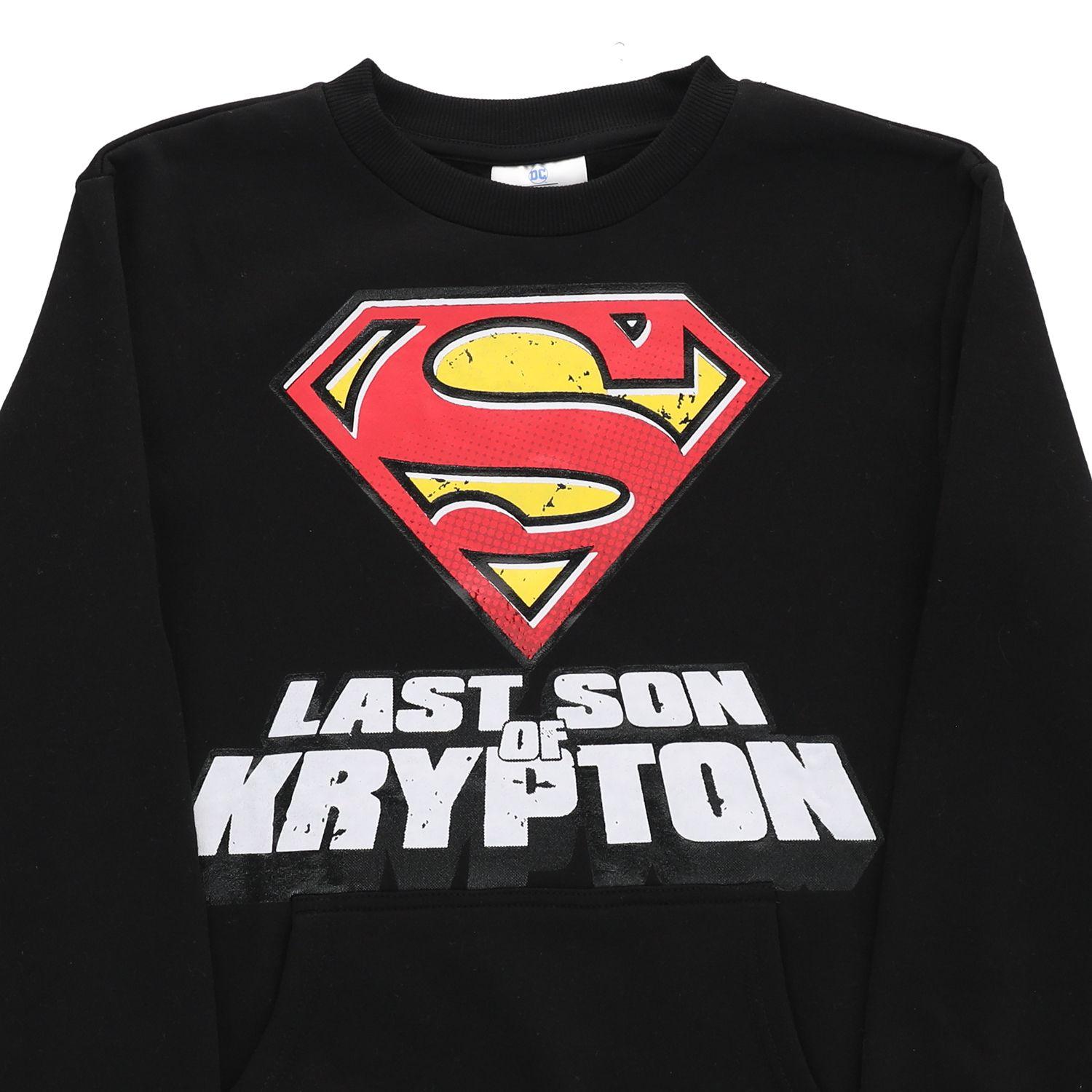 Poleron Niño Superman Last Son Negro I Dc Comics-4