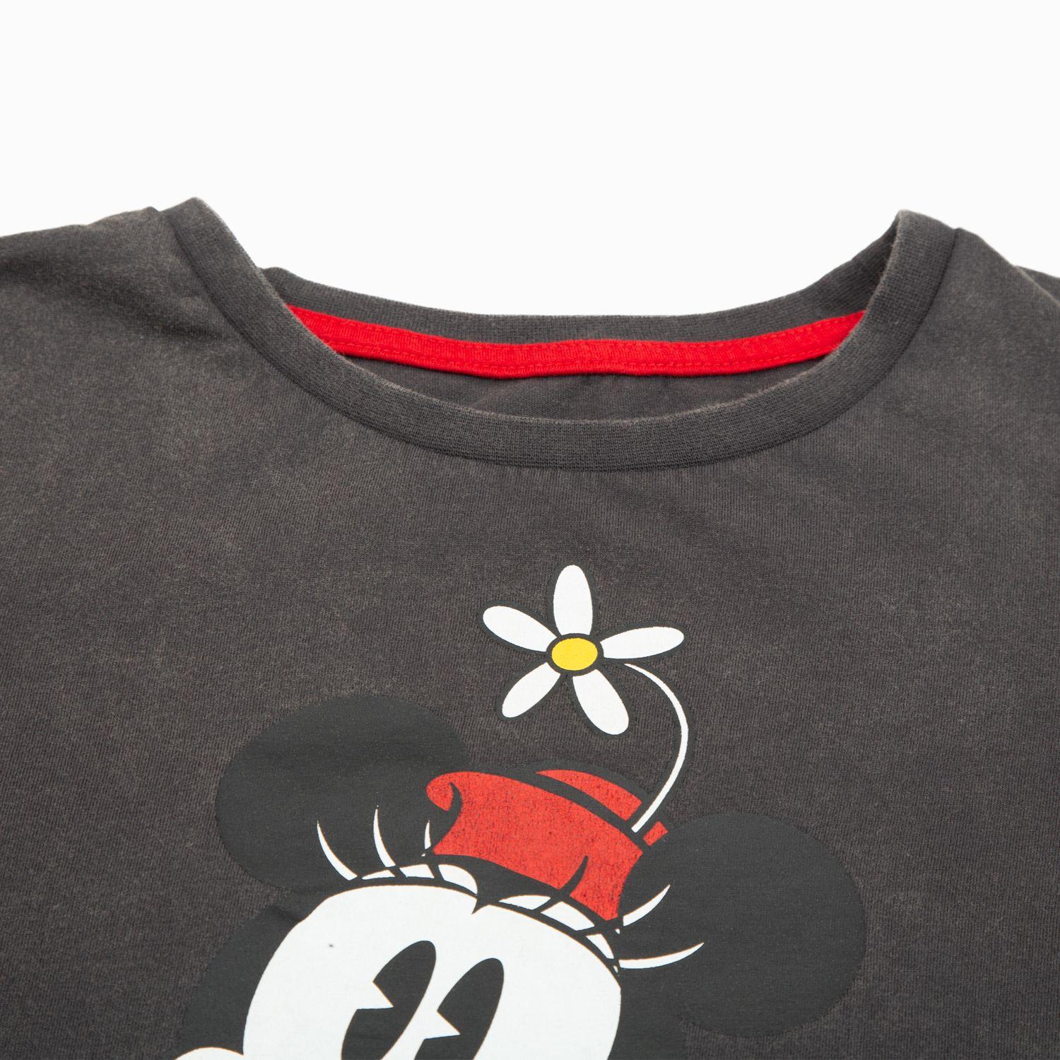 Polera Manga Larga Niña Feliz Gris Minnie Disney-2