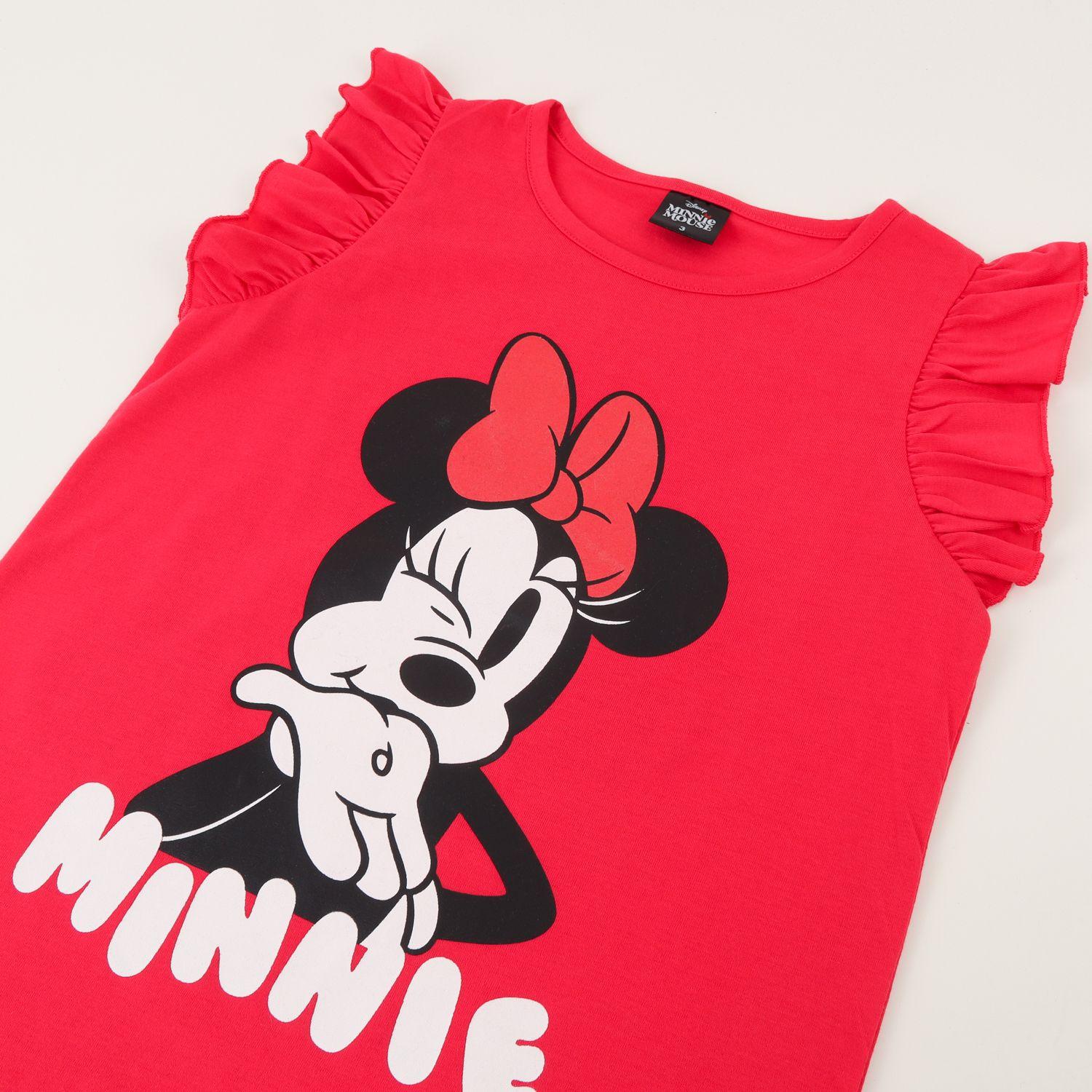 Polera Sin Manga Niña Rojo Minnie Kiss Disney-2
