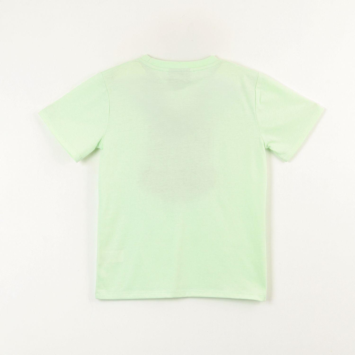 Polera Manga Corta Niño Lentejuelas Duo Verde Minecraft-2