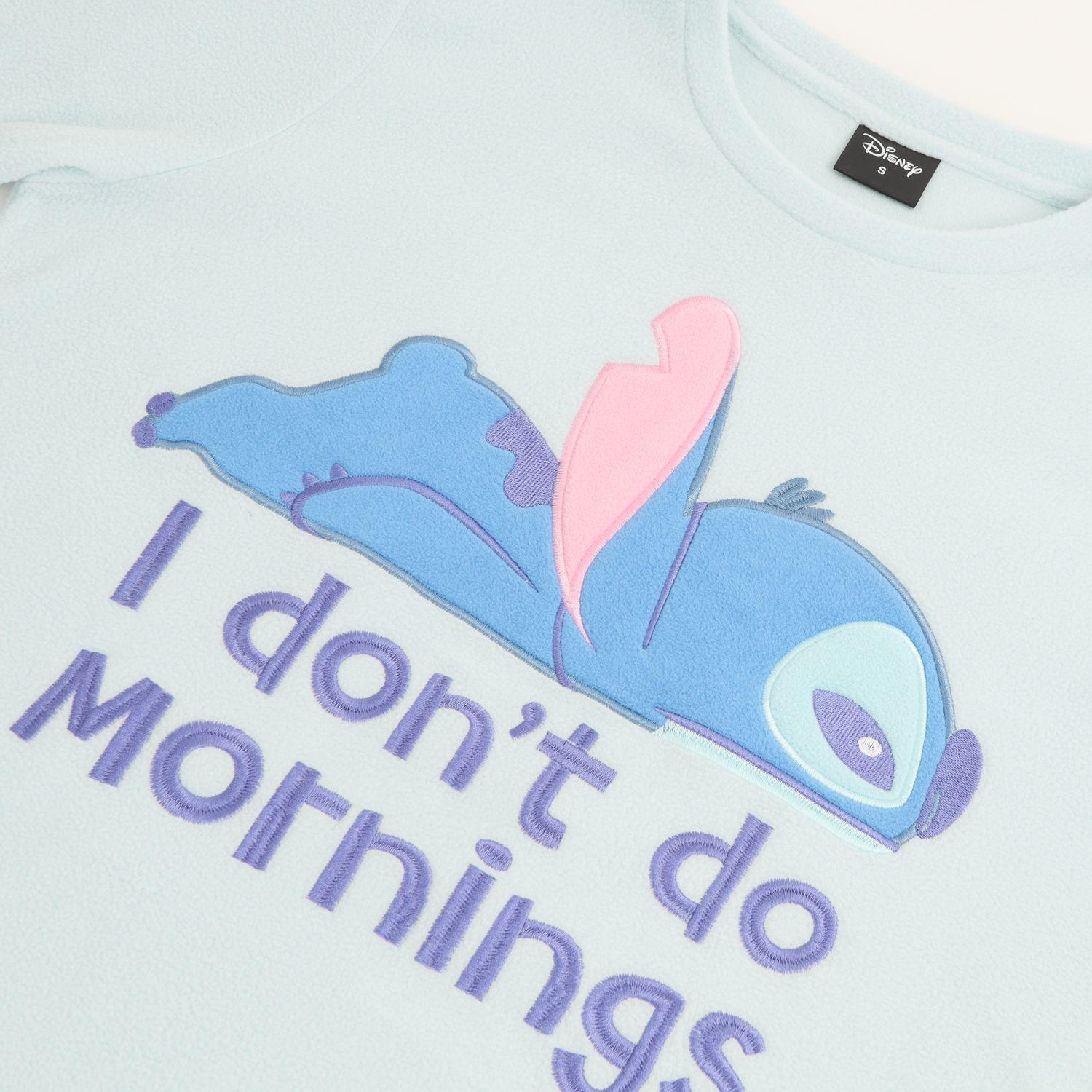 Pijama Polar Mujer Lilo & Stitch Morning Celeste Disney-3