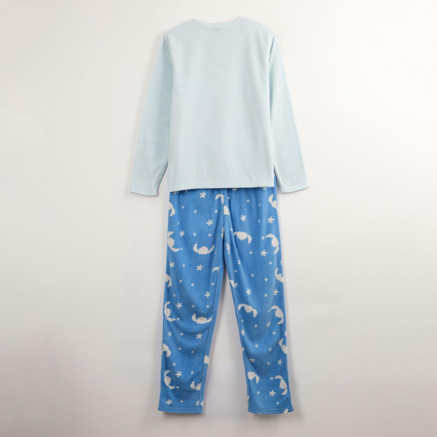 Pijama Polar Mujer Lilo & Stitch Morning Celeste Disney-5