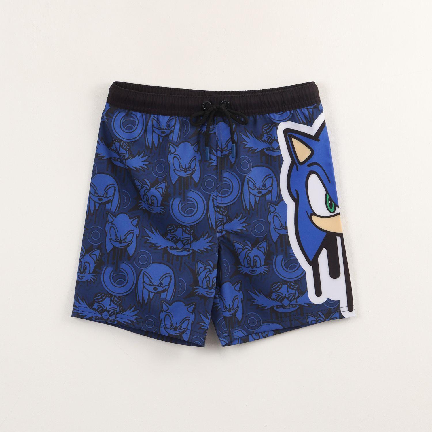 Traje de baño Niño Azul Cara Sonic-0