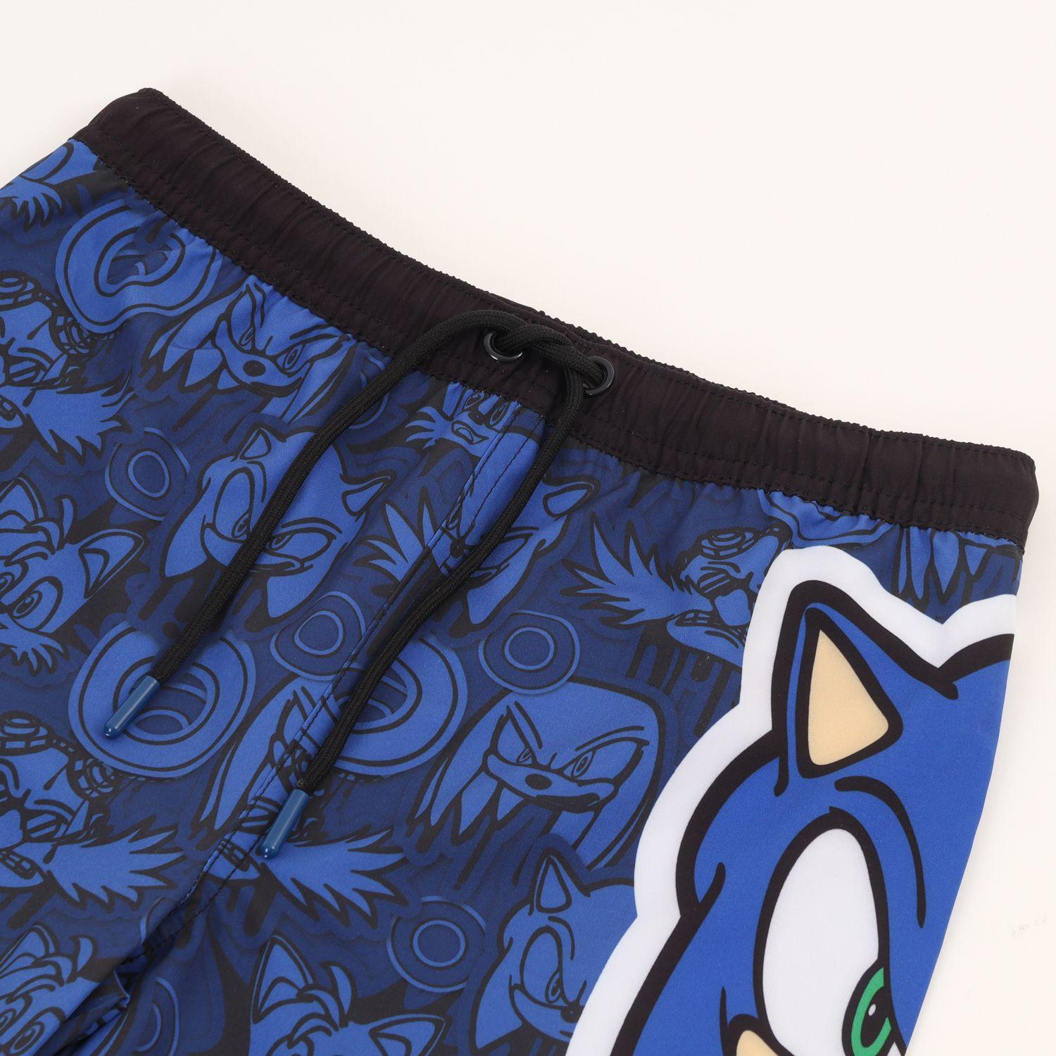 Traje de baño Niño Azul Cara Sonic-2