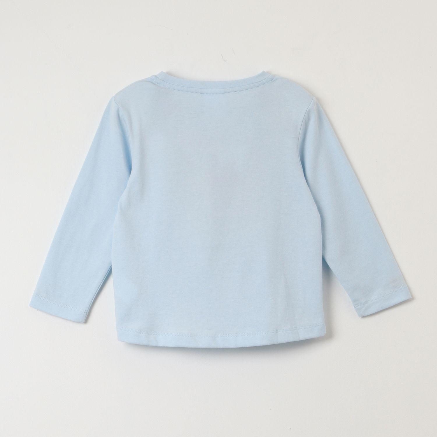 Polera Manga Larga Niña Reversible Celeste Bluey-4