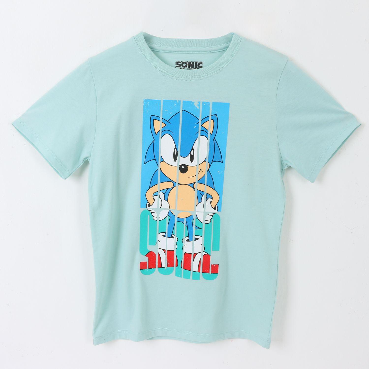 Polera Manga Corta Niño Verde Personaje Grande Sonic-0