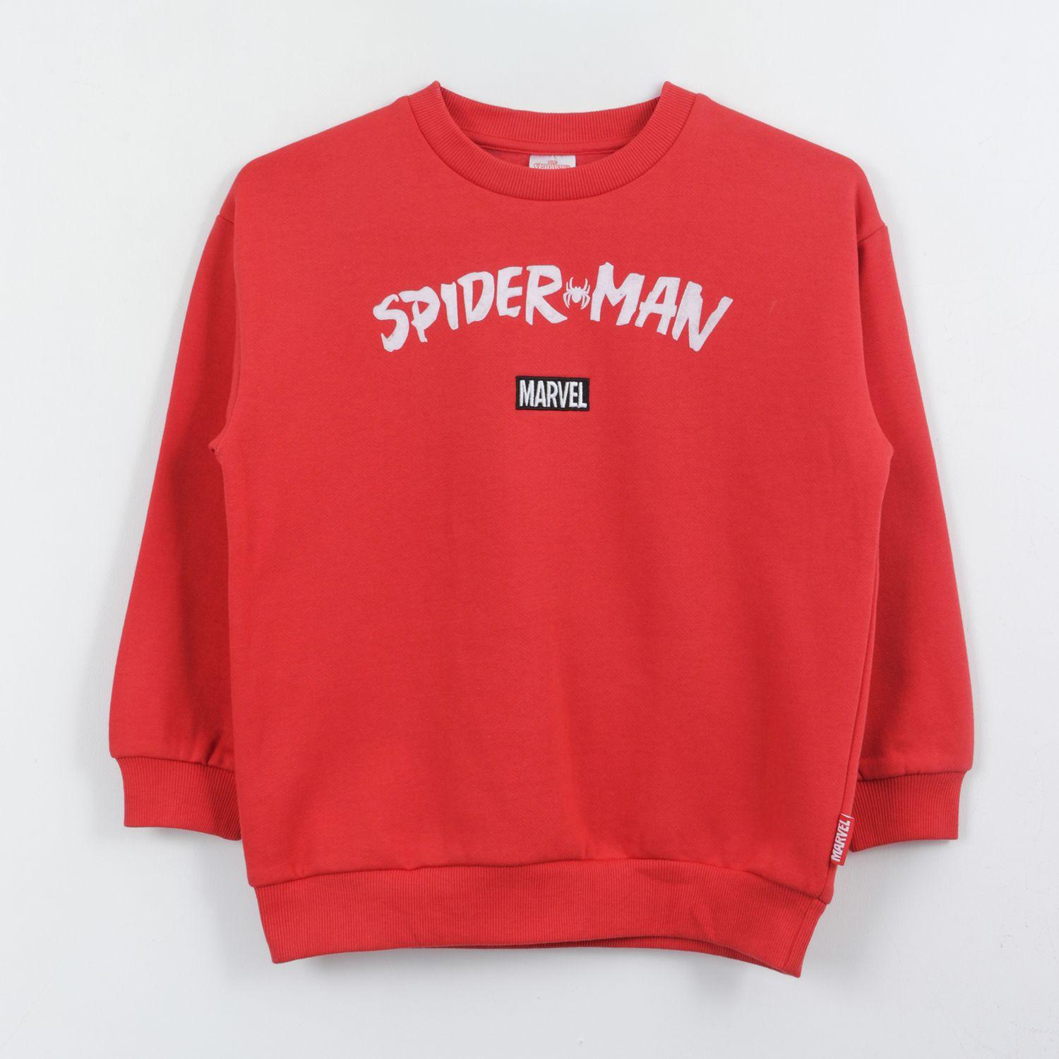 Polerón Cerrado Niño Spiderman Back Print Rojo Marvel-1