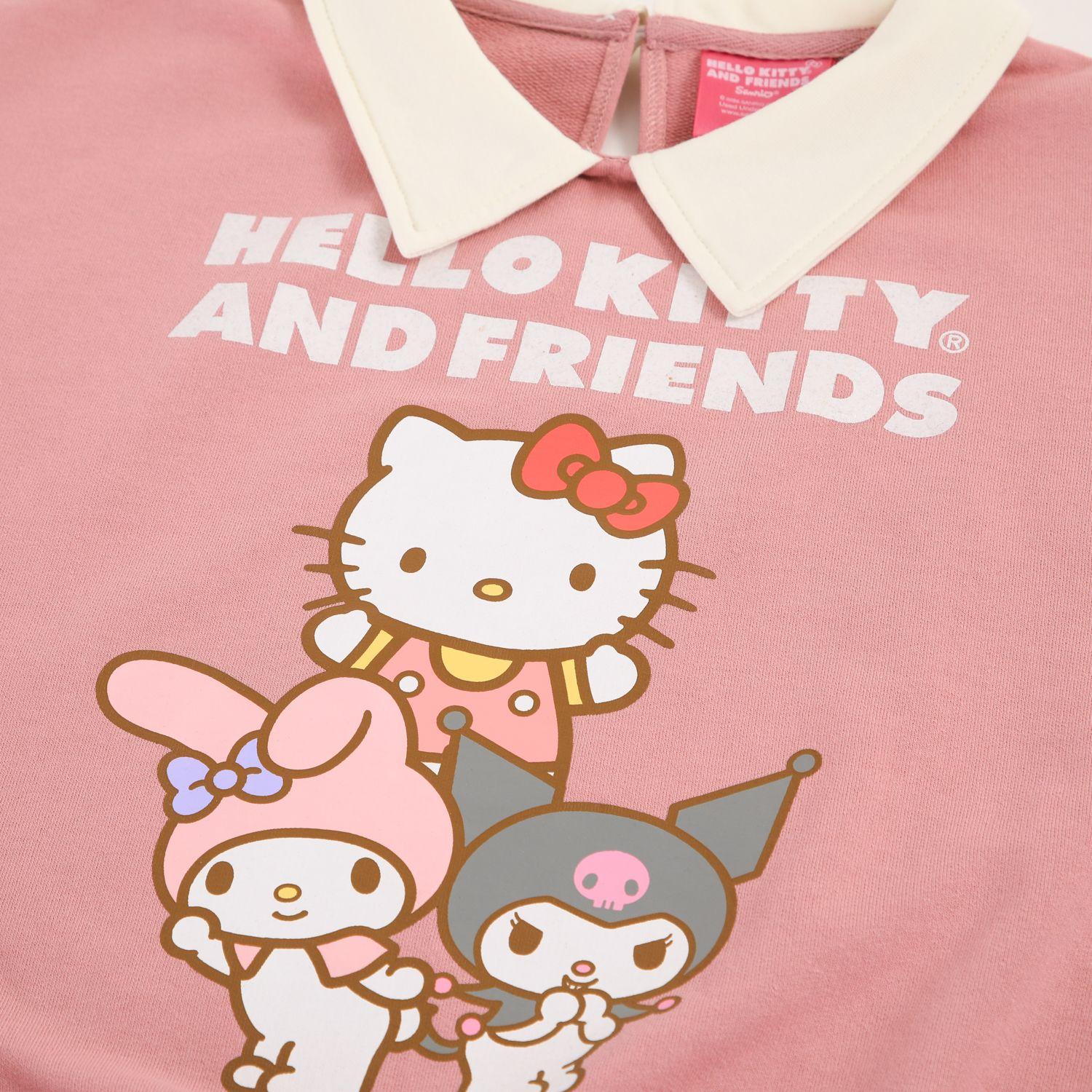 Polerón Cerrado Niña Hello Kitty Cuello And Friends Rosa-2