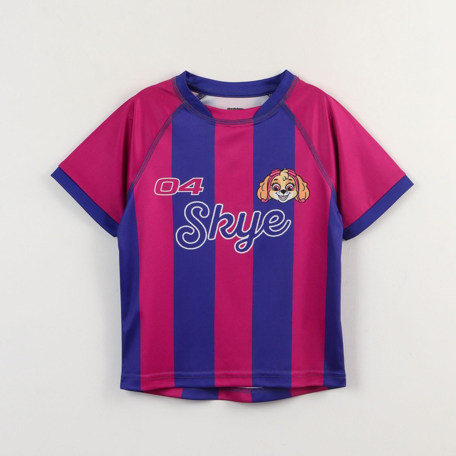 Polera Manga Corta Niña Fucsia Fútbol Paw Patrol-0