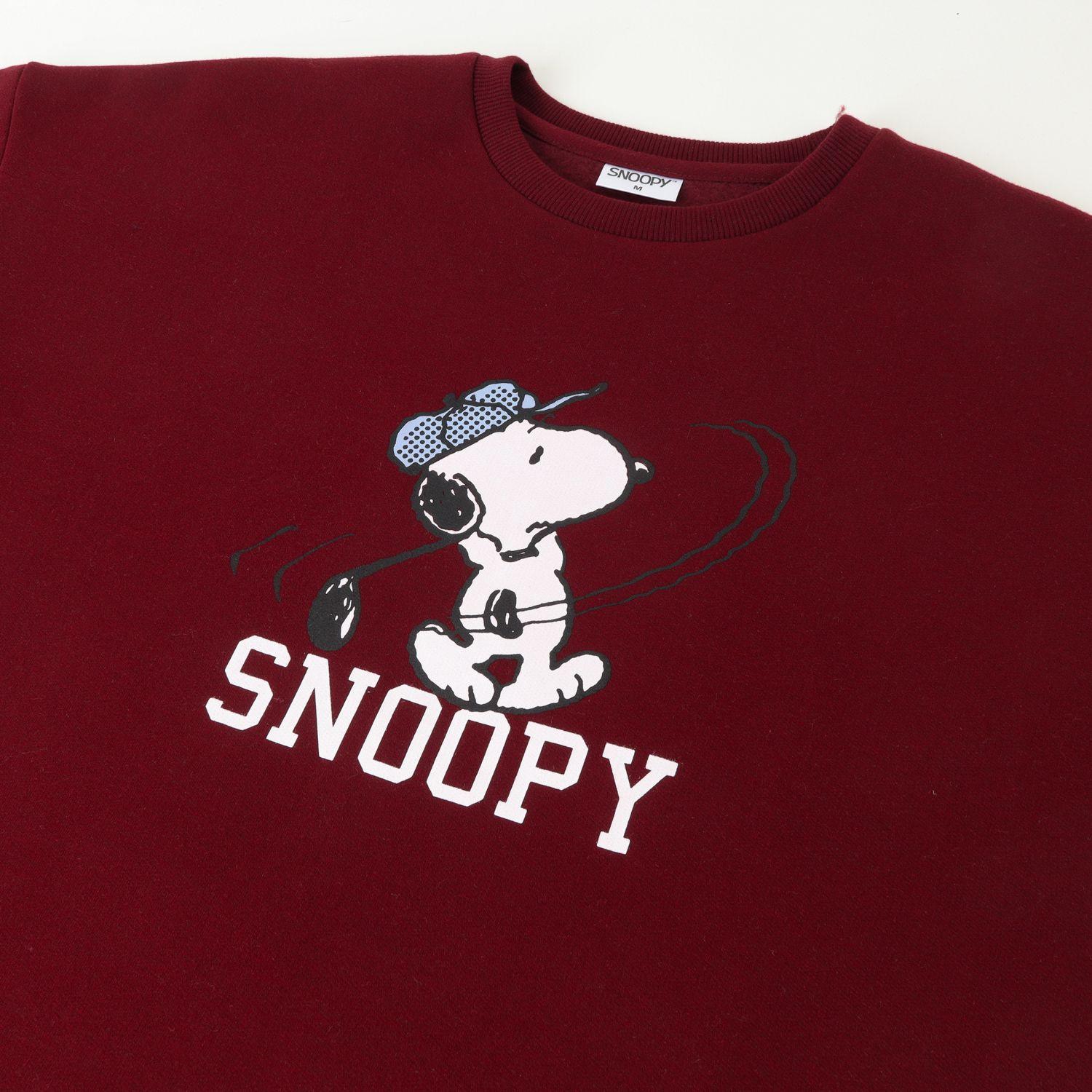 Poleron Cerrado Mujer Golf Burdeo Snoopy-1