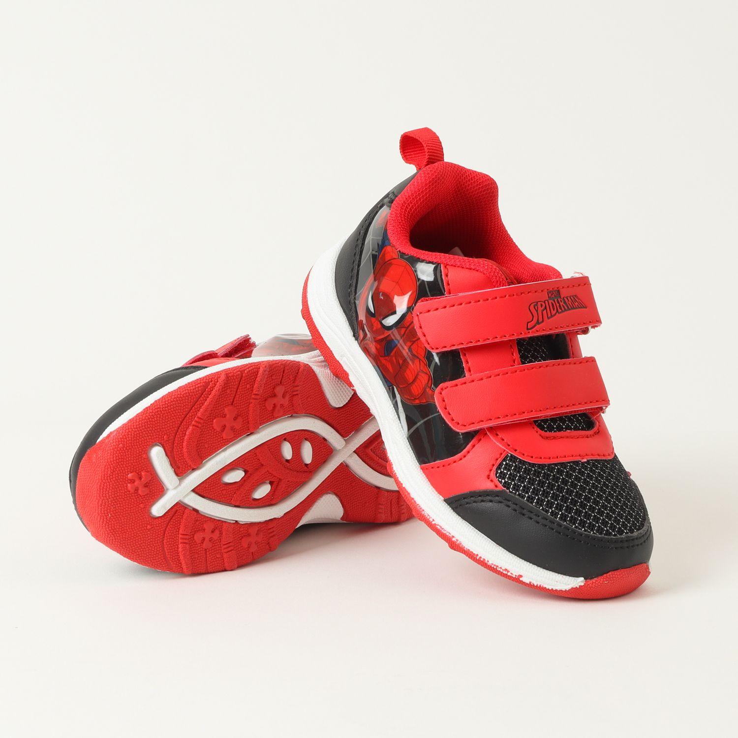 Zapatilla Con Luces En Personaje Niño Spiderman Negro Marvel-3