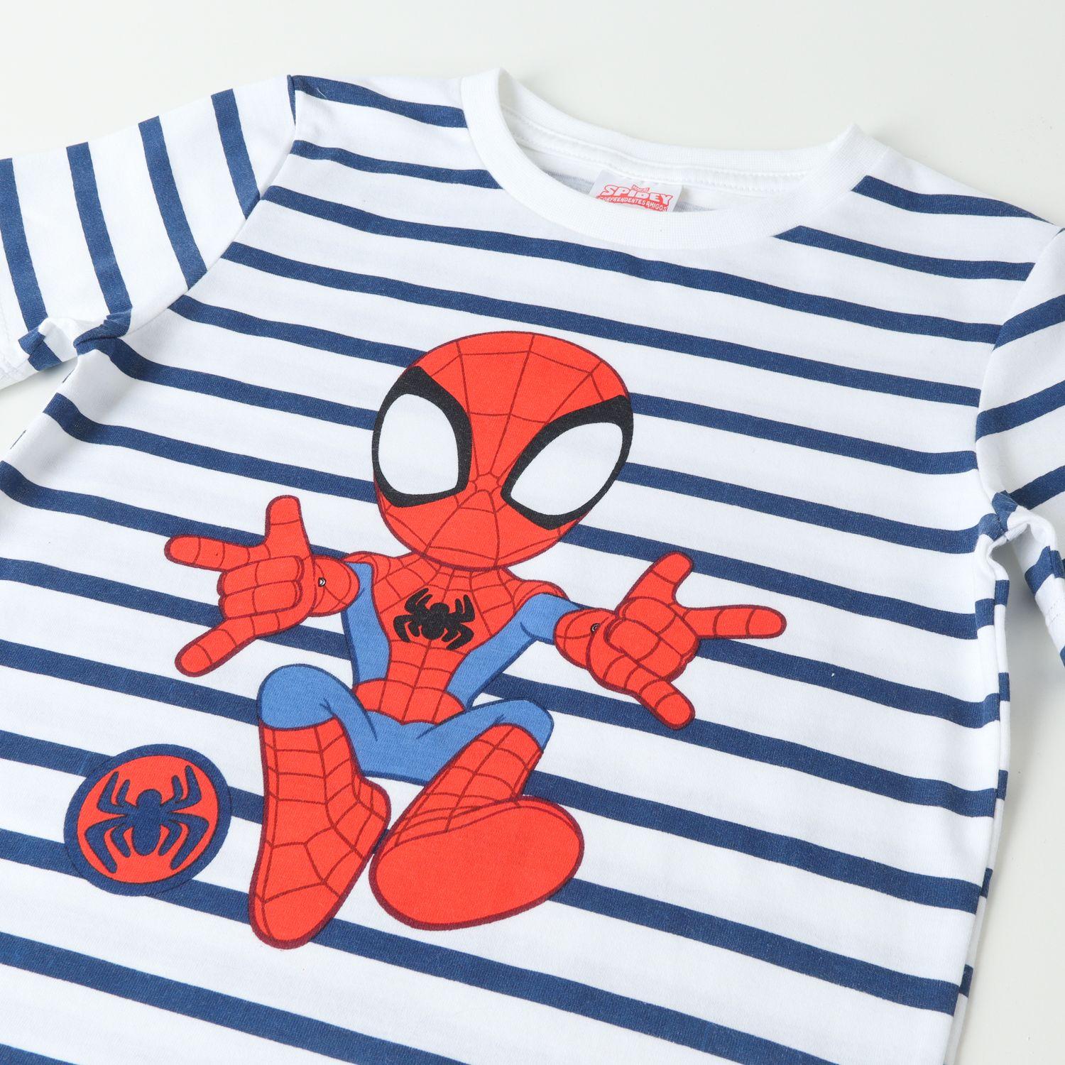 Conjunto Niño Azul Spiderman Jump Rayas Marvel-2