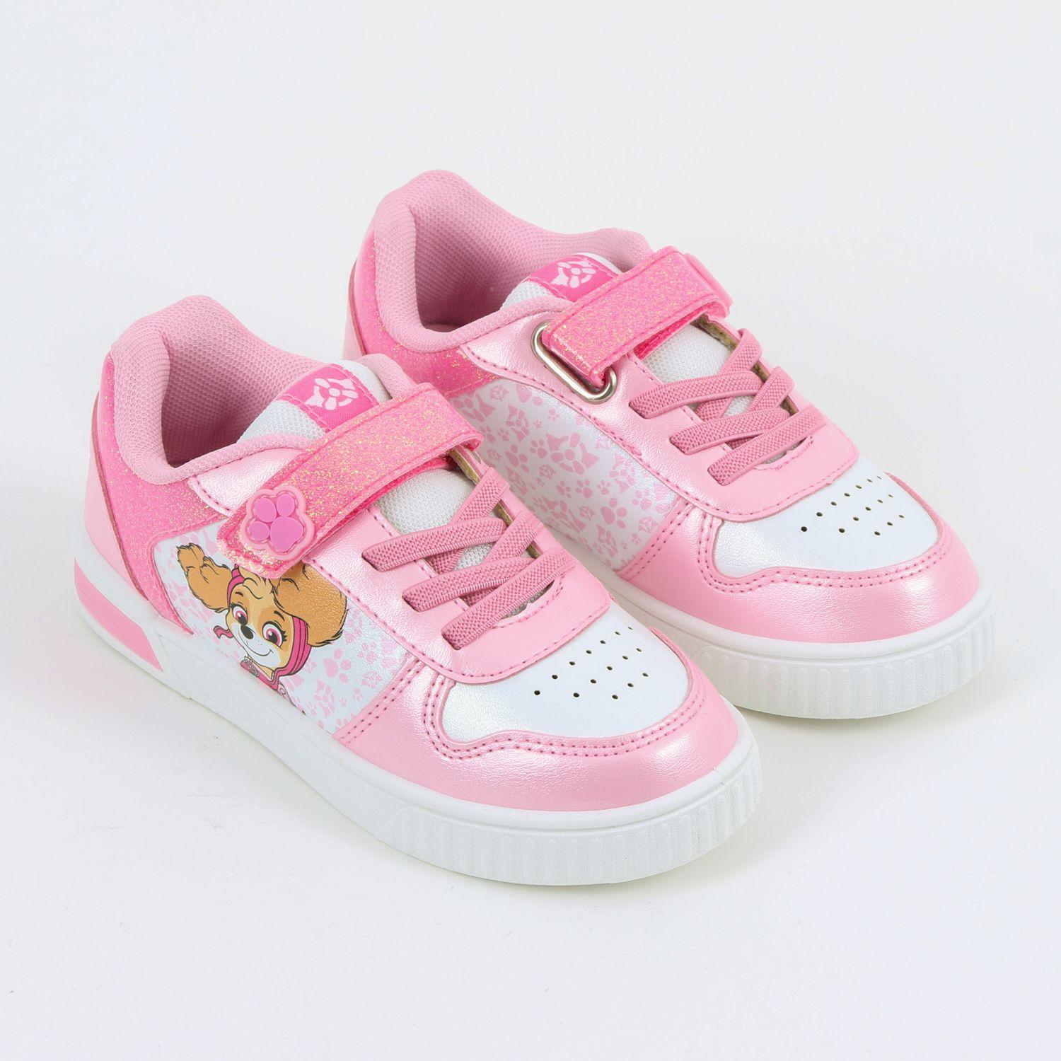 Zapatilla Luces Niña Brillos Skye Rosado Paw Patrol-1