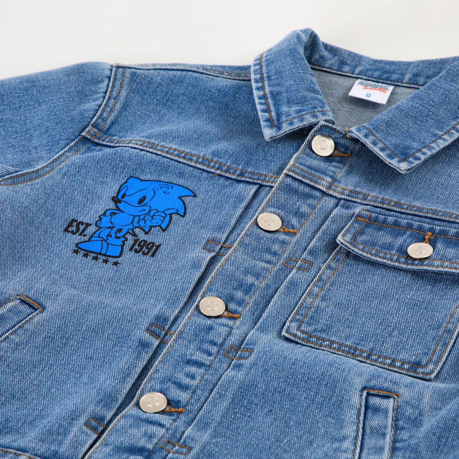 Chaqueta Niño Sonic Mezclilla Bordado Azul-2
