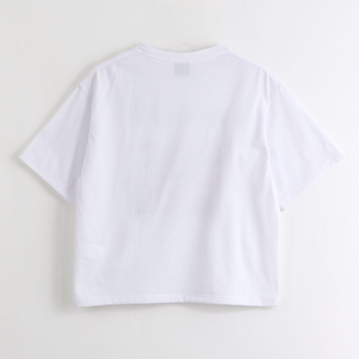 Polera Manga Corta Niña Huntr/x Blanco Kpop Demon Hunters-1