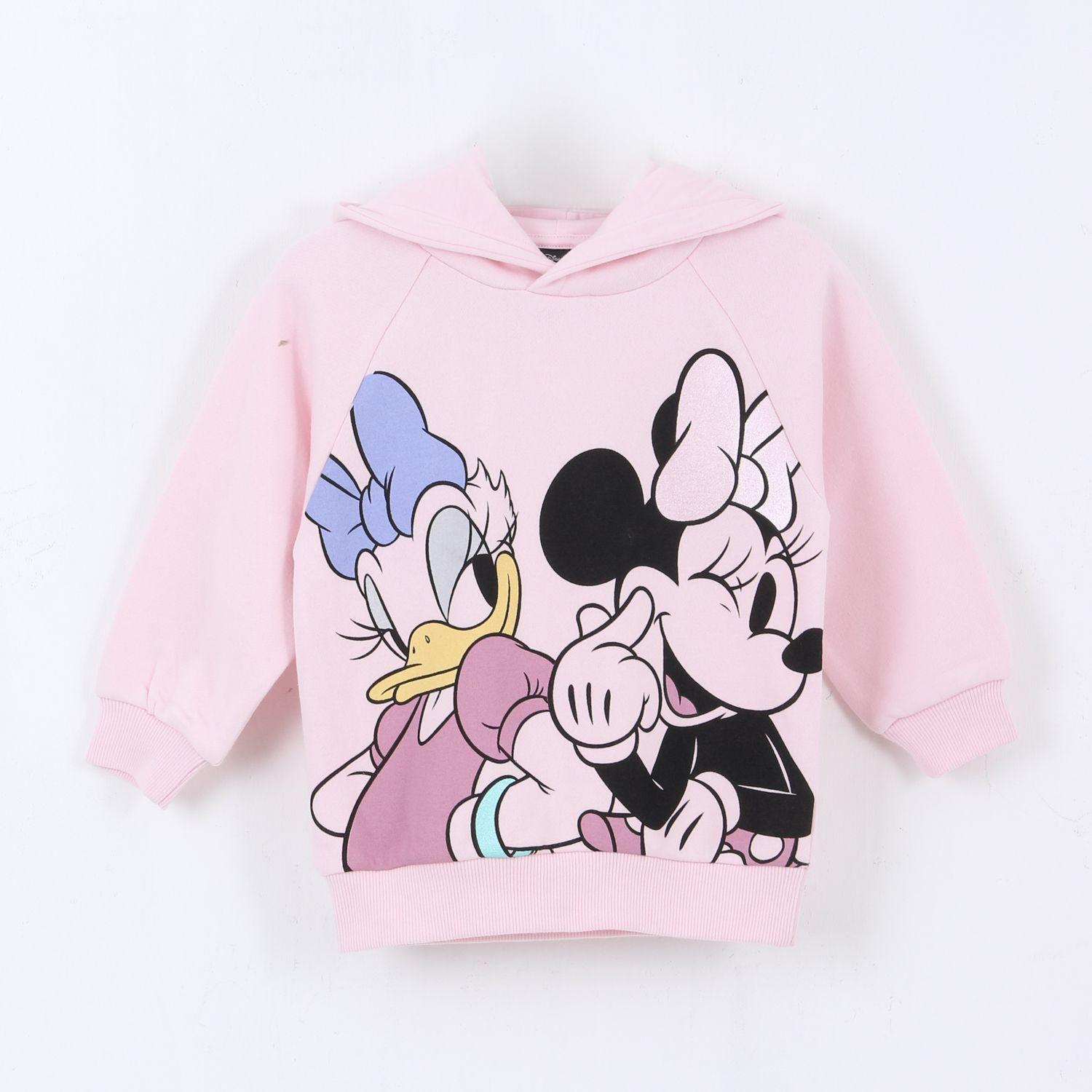 Polerón Cerrado Niña Hoodie Friends Minnie Rosado Disney-0