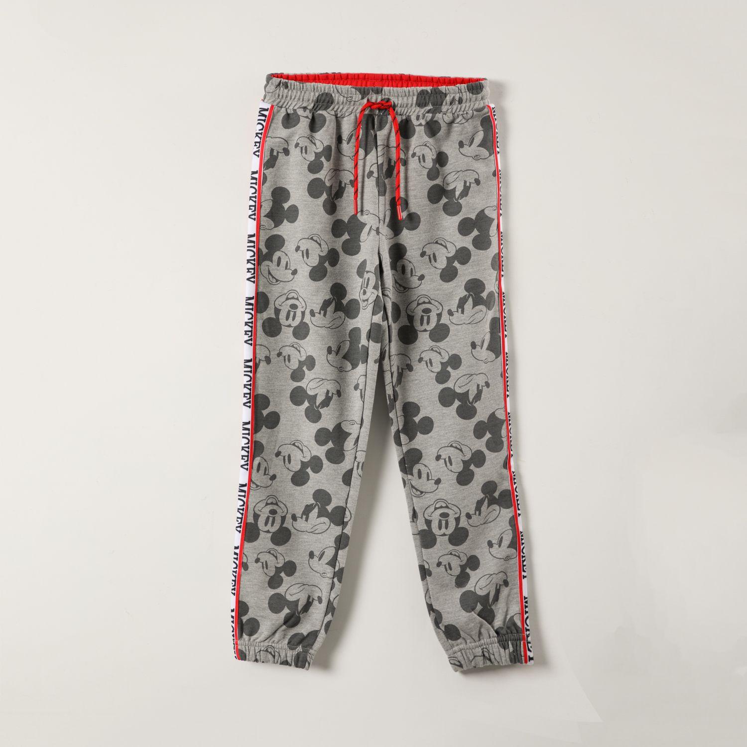 Pantalon de Buzo Niño Full Print Mickey I Gris Disney-0