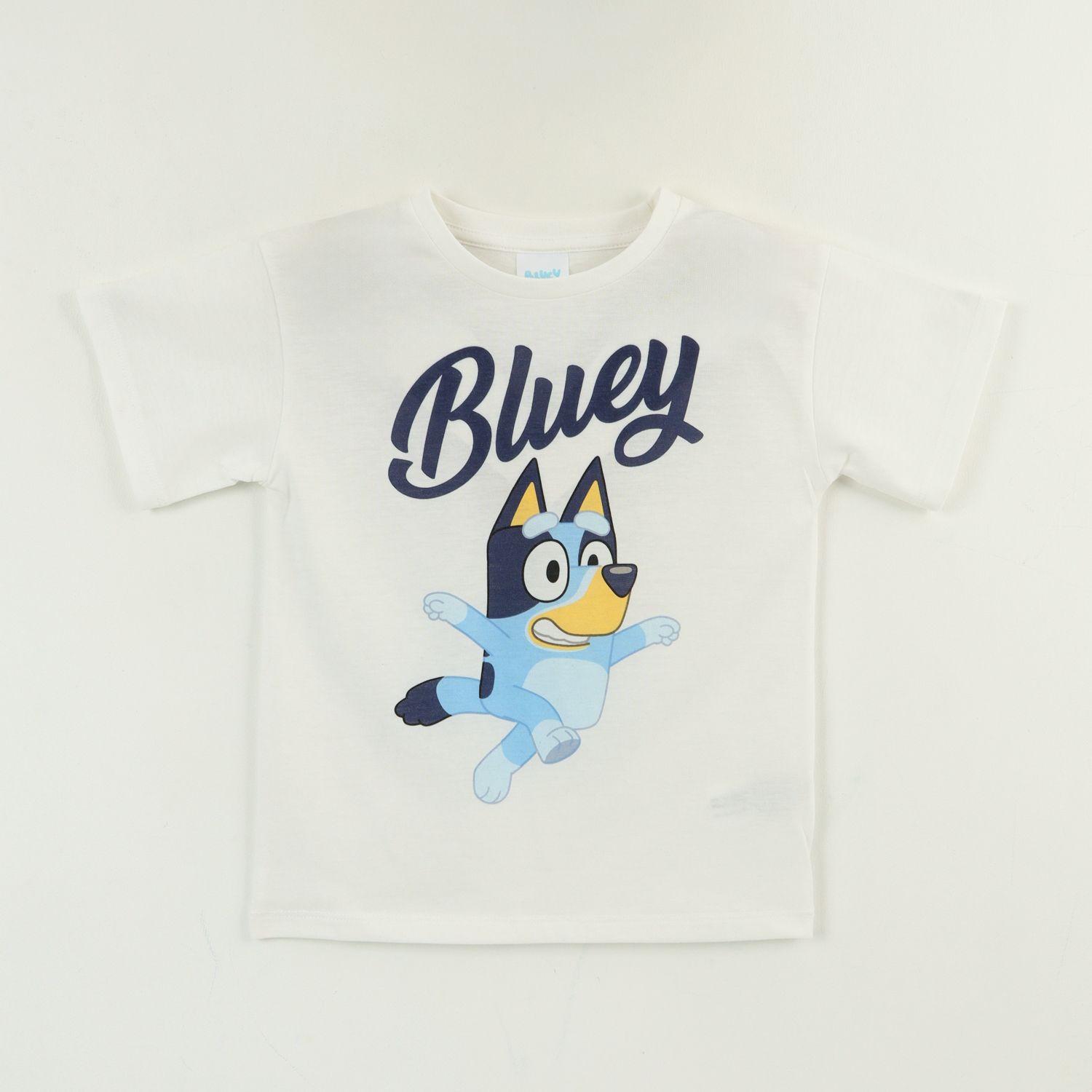 Polera Manga Corta Niño Blanco Jumping Bluey-1