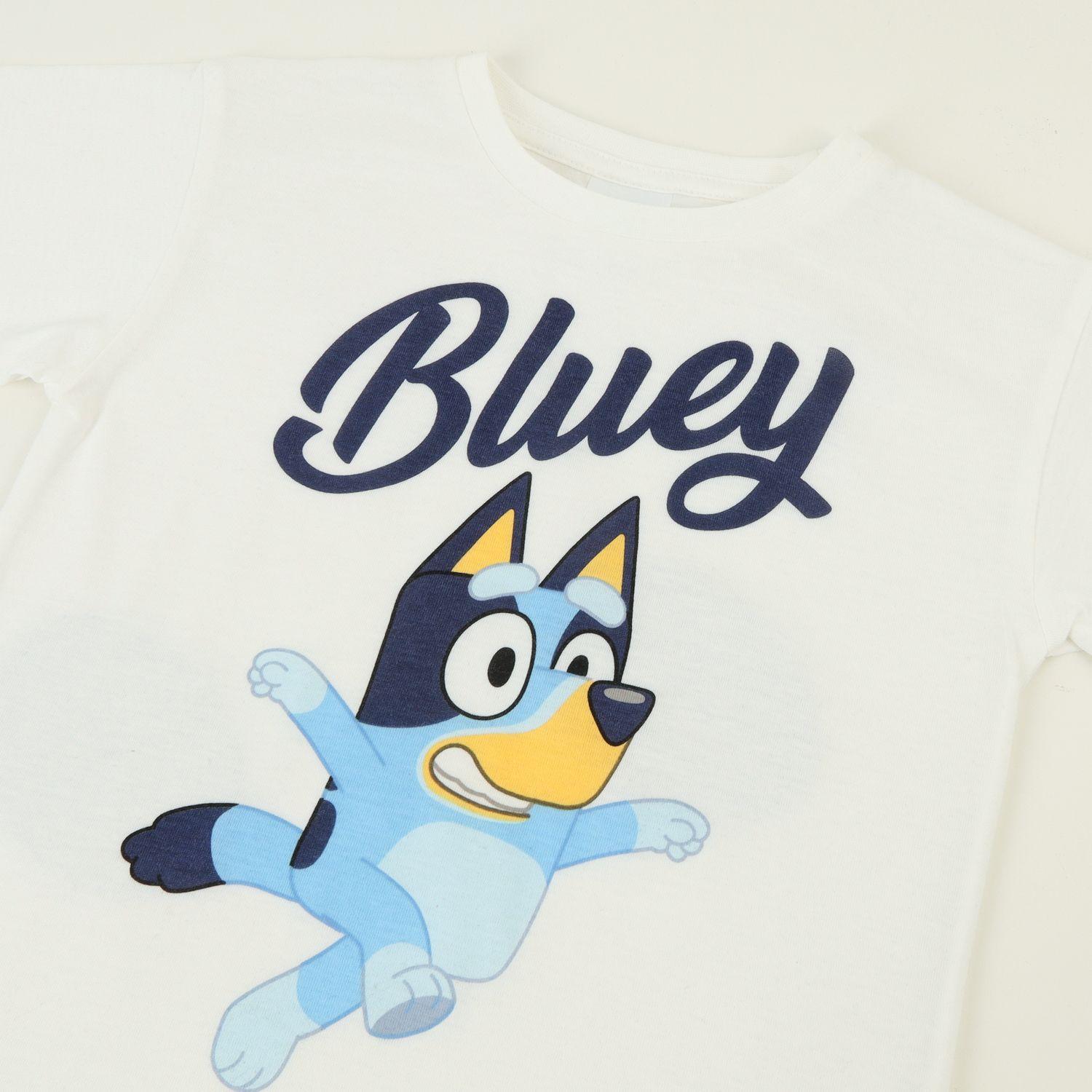 Polera Manga Corta Niño Blanco Jumping Bluey-3