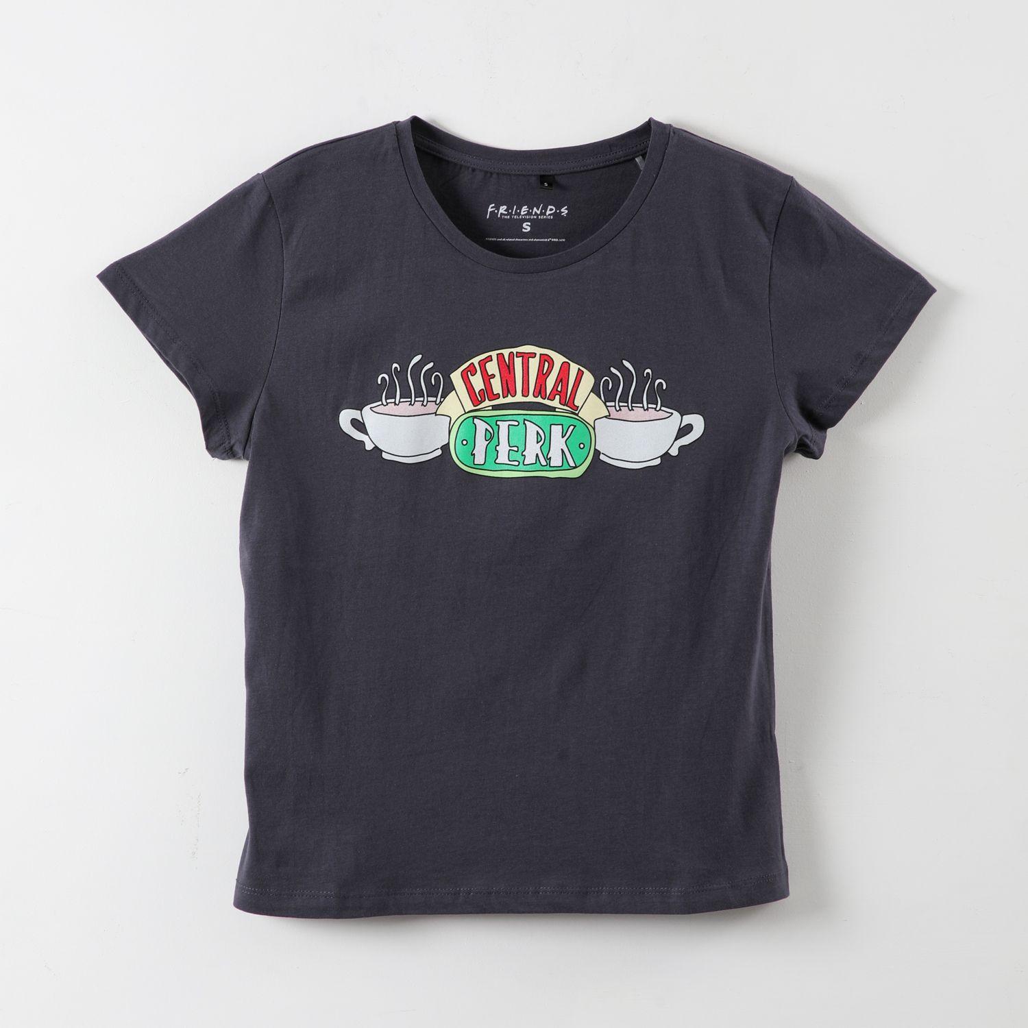 Polera Manga Corta Mujer Central Perk Negro Friends-0