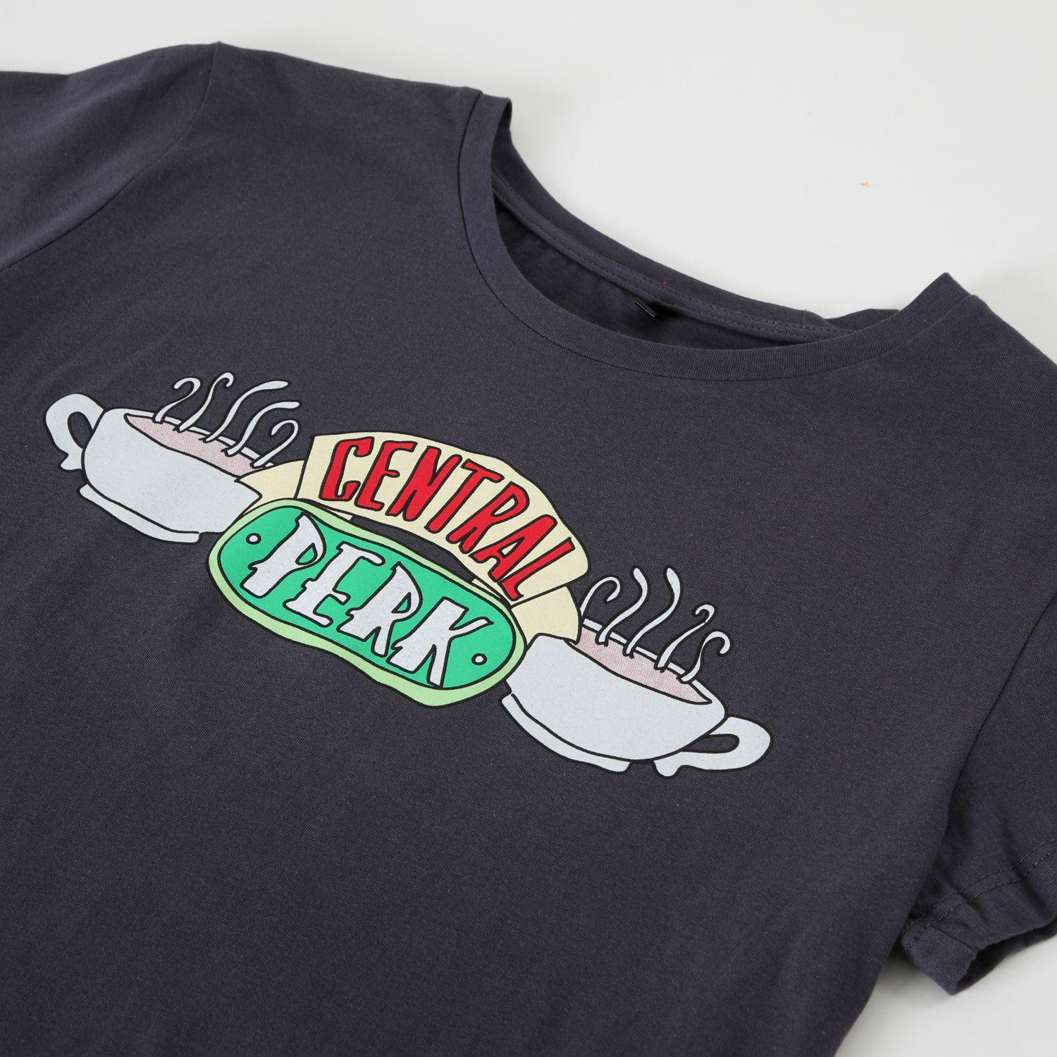 Polera Manga Corta Mujer Central Perk Negro Friends-1